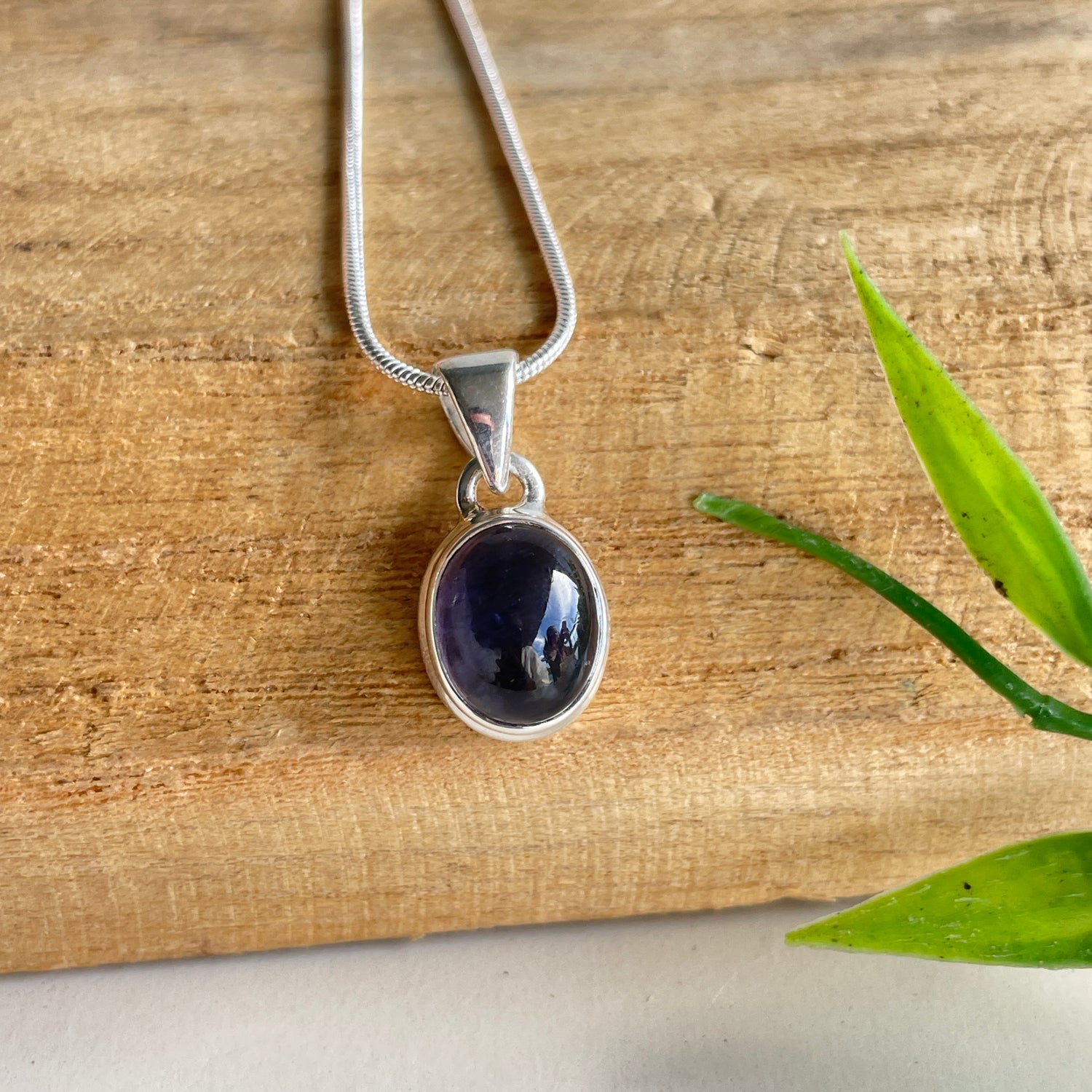 Iolite Oval Pendant