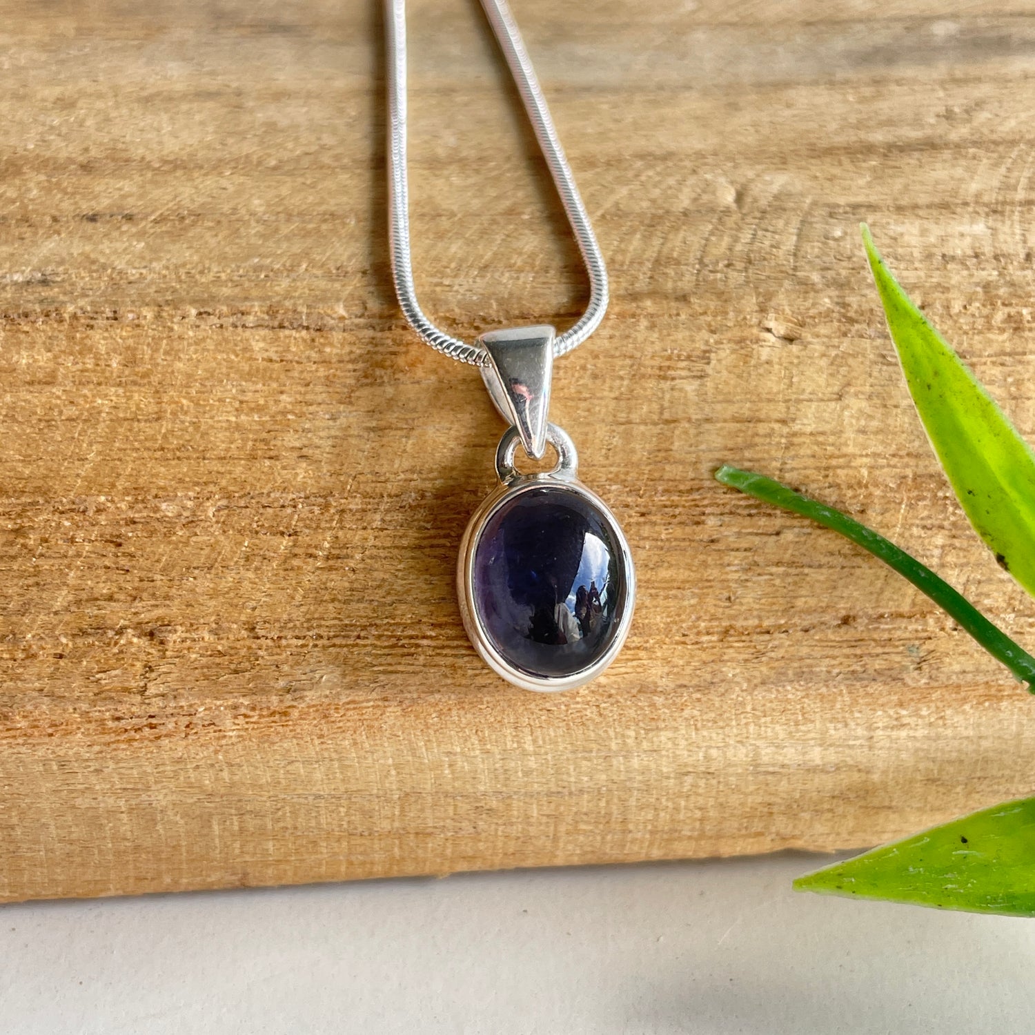 Iolite Oval Pendant