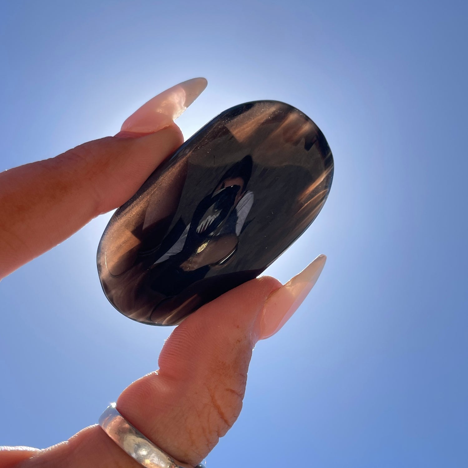 Ice Obsidian Palmstone Sml