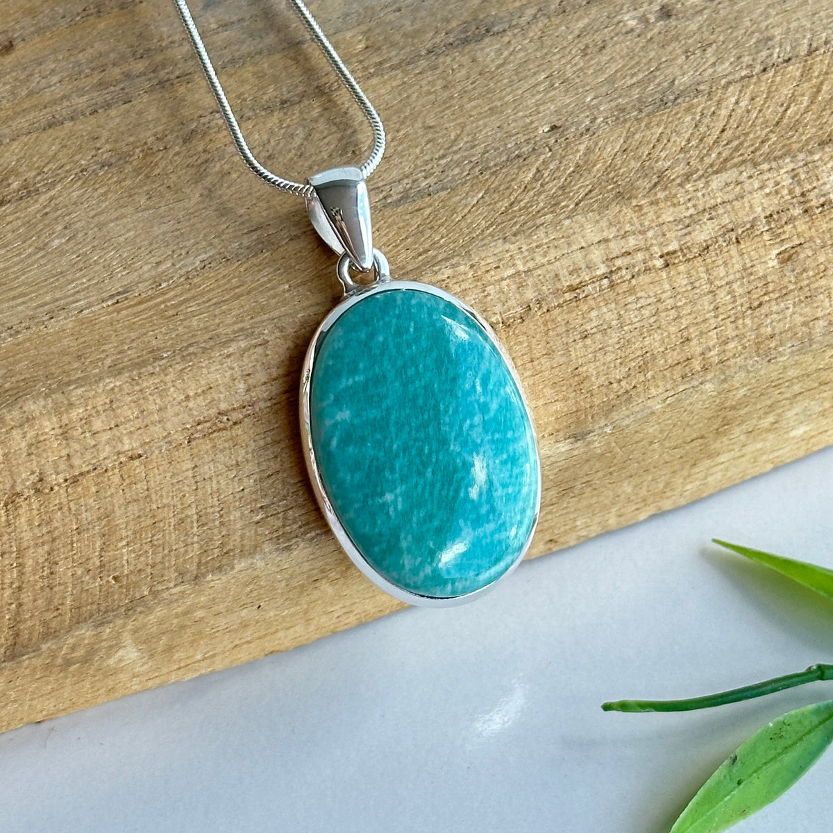 Amazonite Oval Pendant