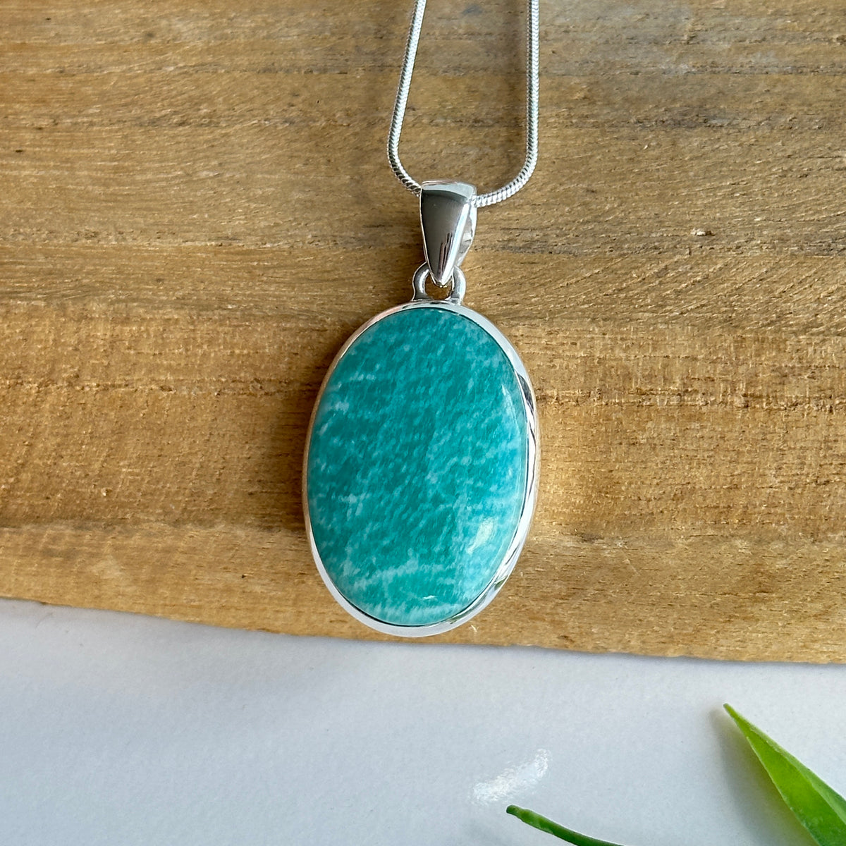 Amazonite Oval Pendant