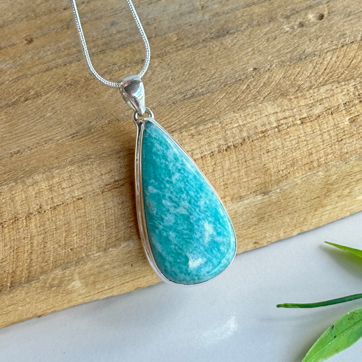Amazonite Teardrop Pendant