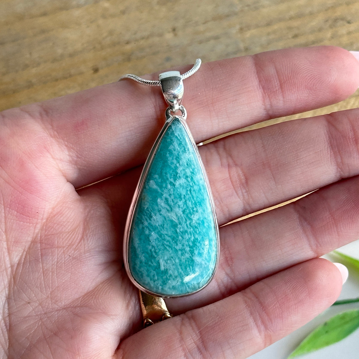 Amazonite Teardrop Pendant