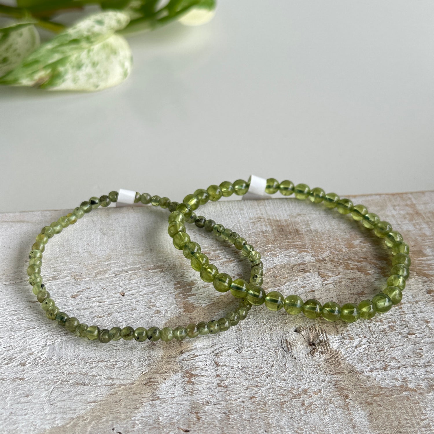 Peridot Beaded Bracelet 3-4mm