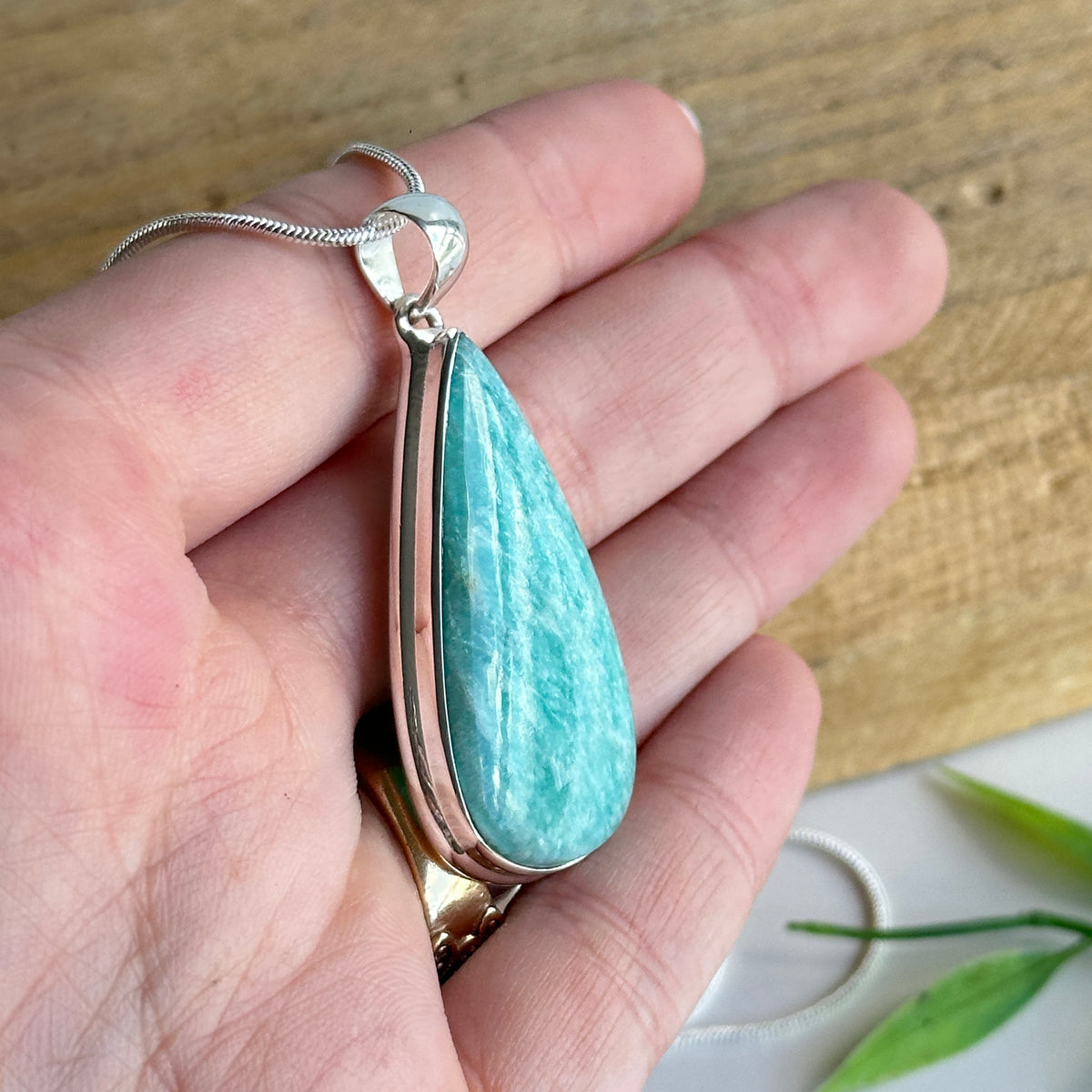 Amazonite Teardrop Pendant