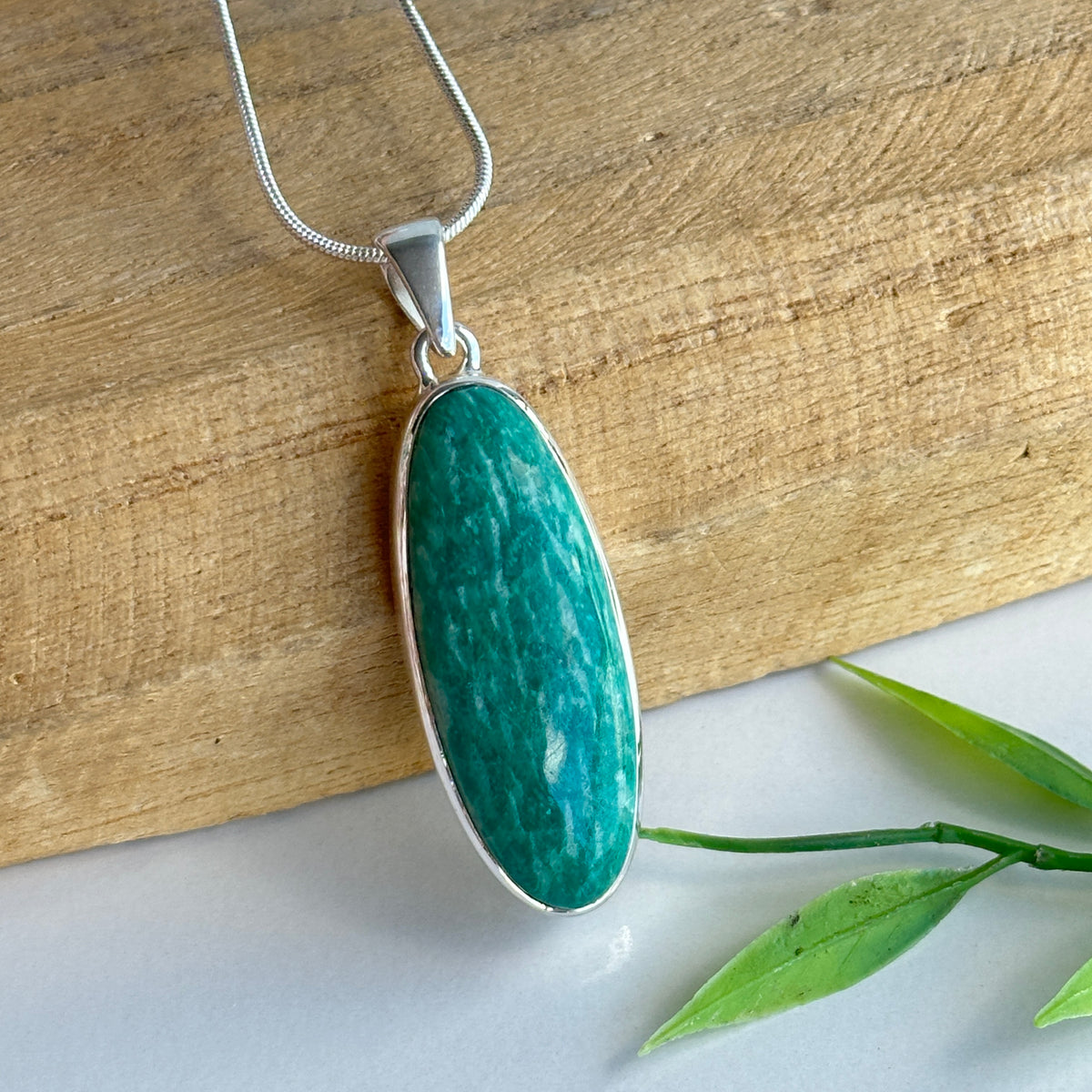 Amazonite Oval Pendant
