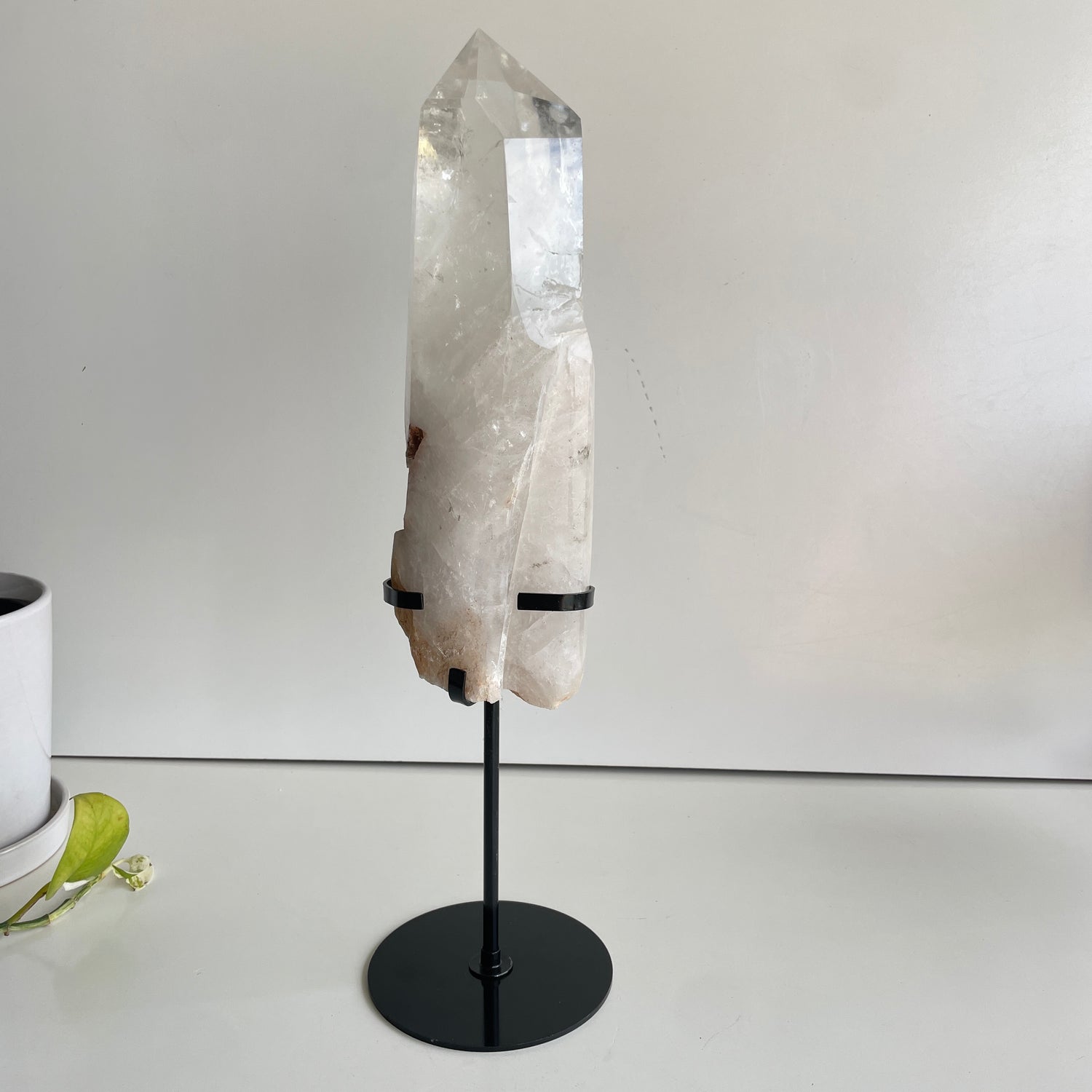 Clear Quartz Point In Stand 29cm