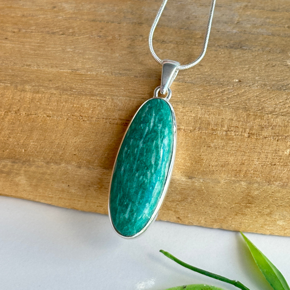 Amazonite Oval Pendant