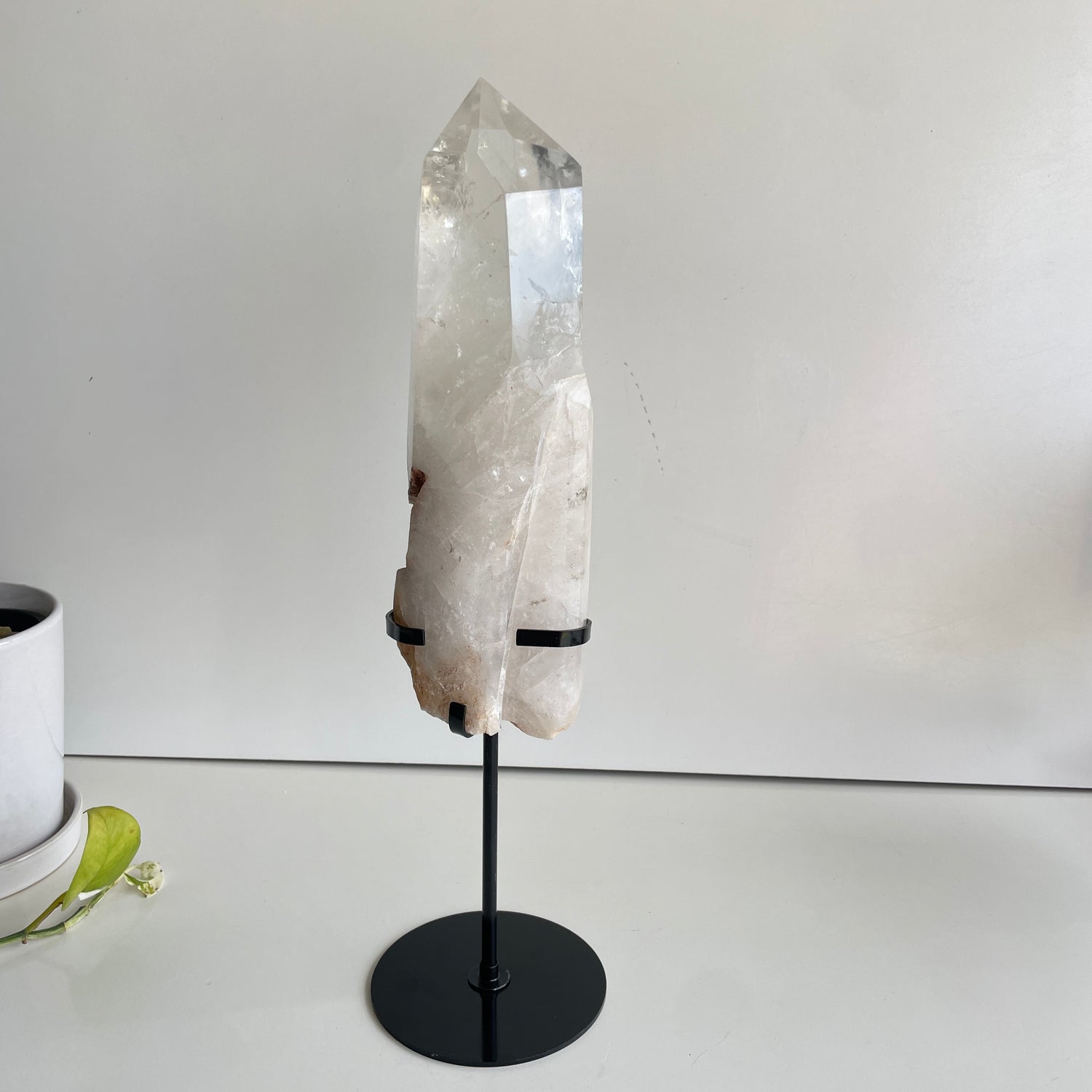 Clear Quartz Point In Stand 29cm