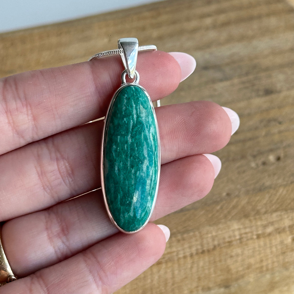 Amazonite Oval Pendant