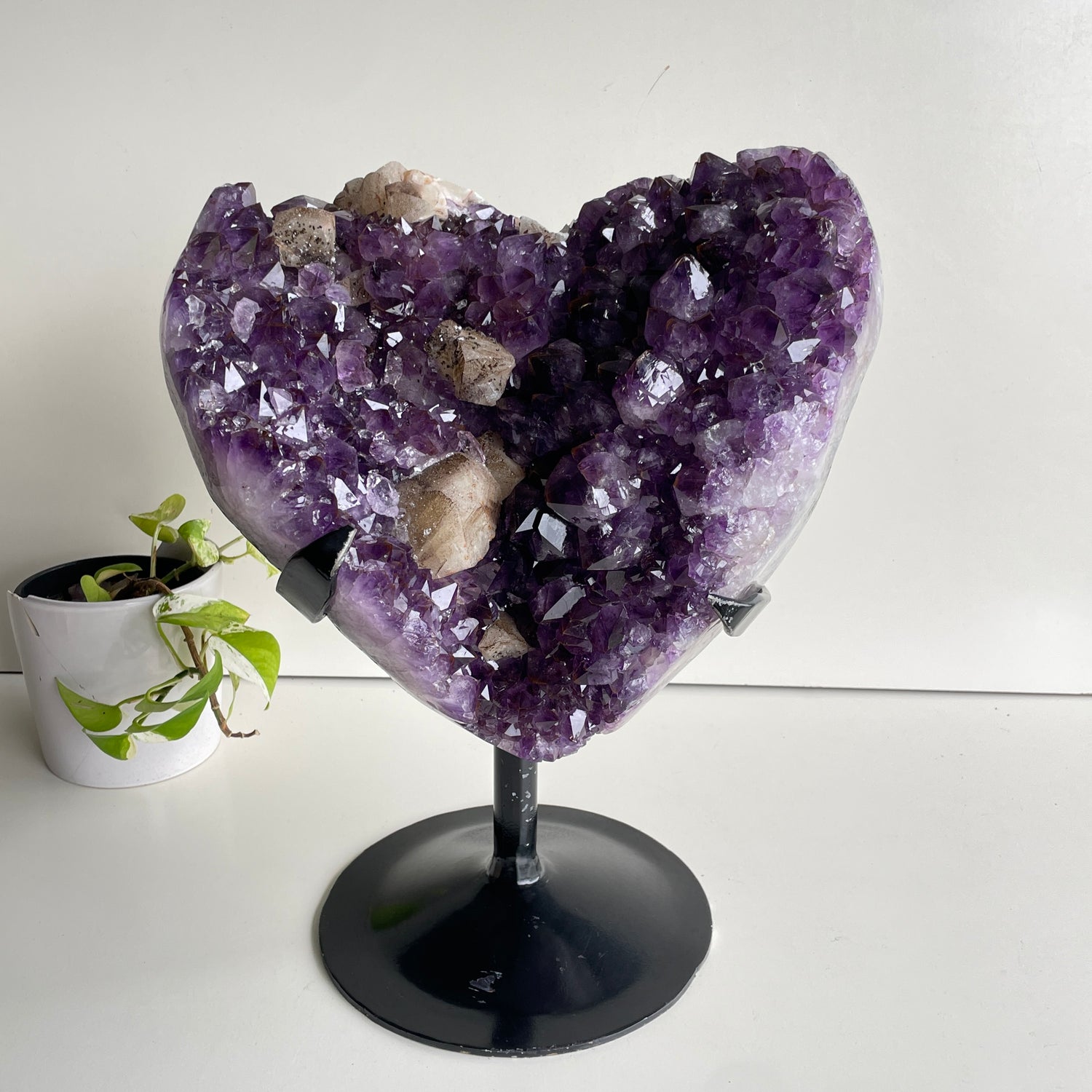 Amethyst Cluster Heart In Stand 15.144kg