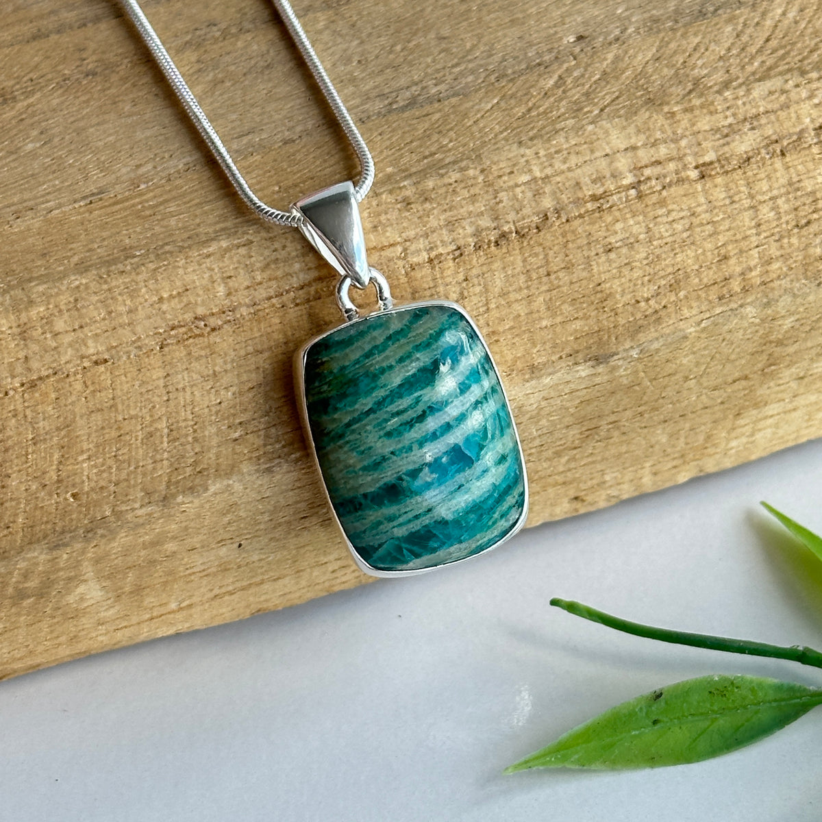 Amazonite Rectangle Pendant