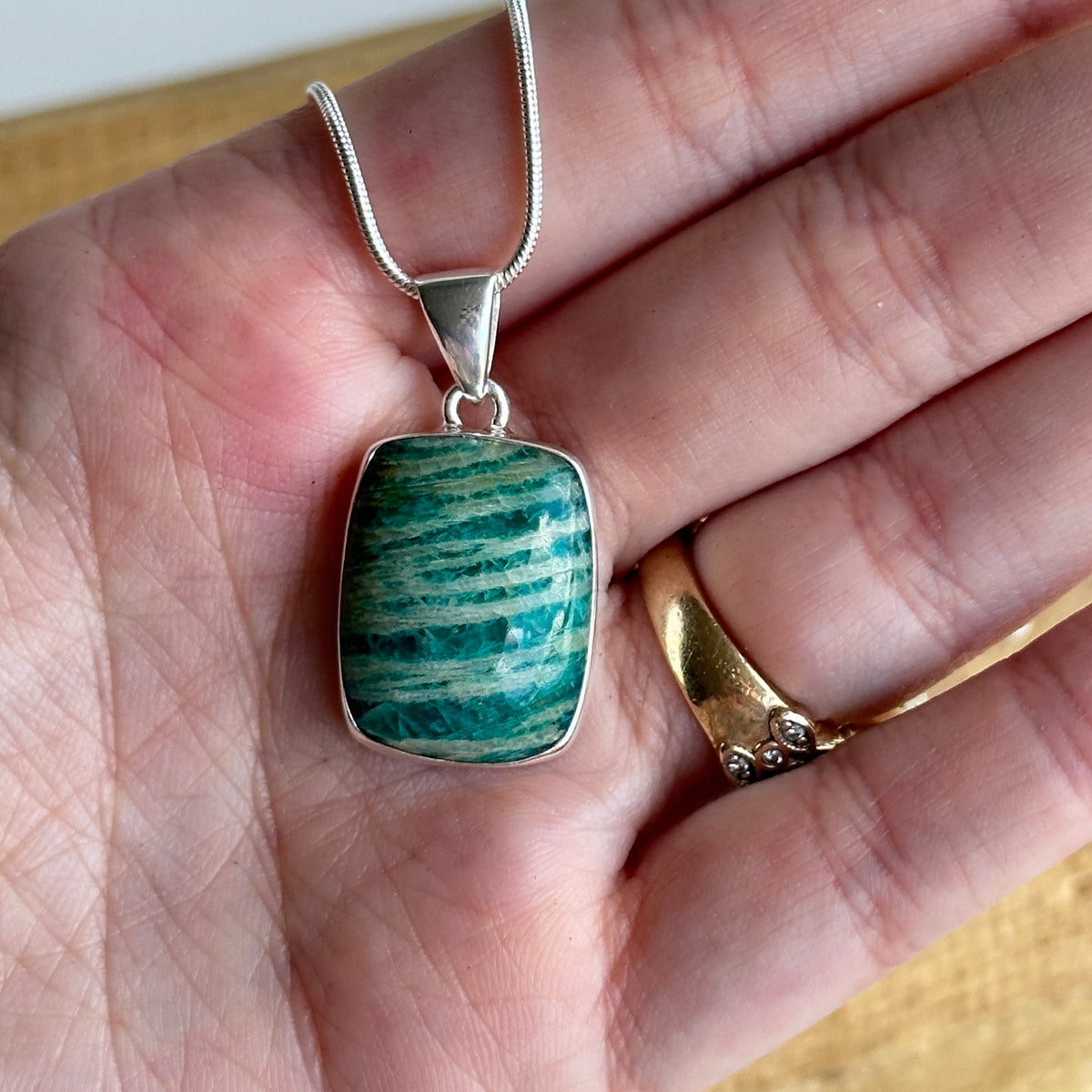 Amazonite Rectangle Pendant