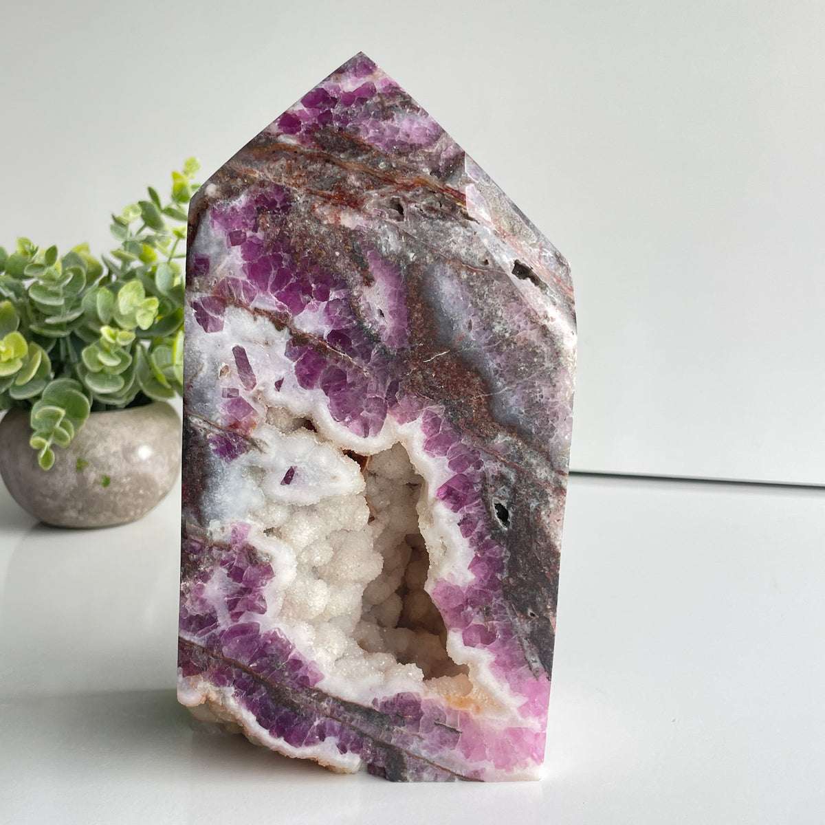 Purple Sphalerite Obelisk 21cm