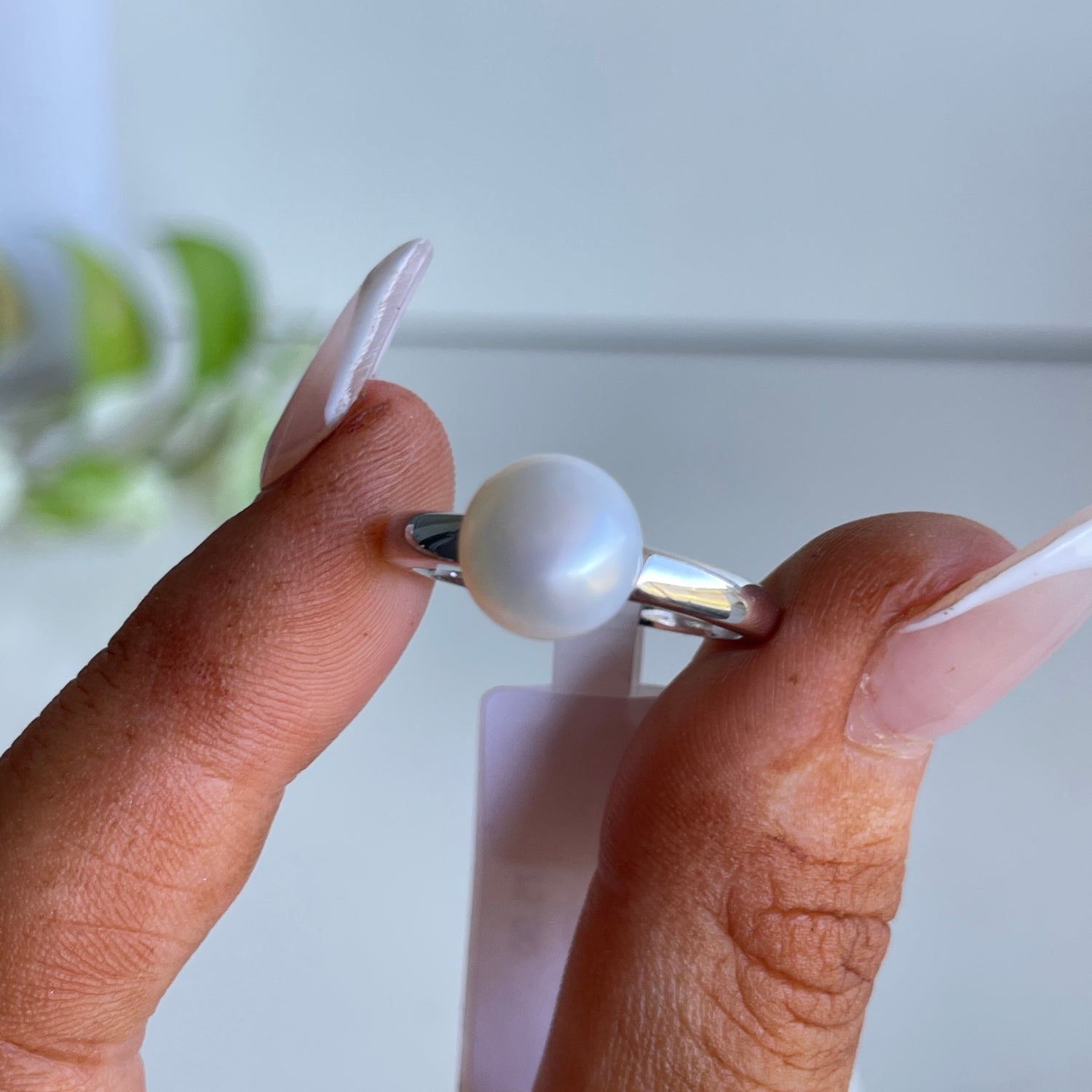 Pearl Round Ring Sz8