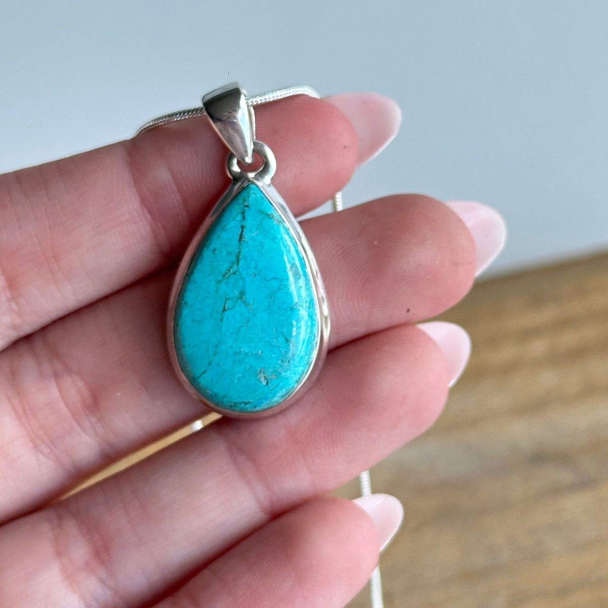 Peru Opaline Teardrop Pendant