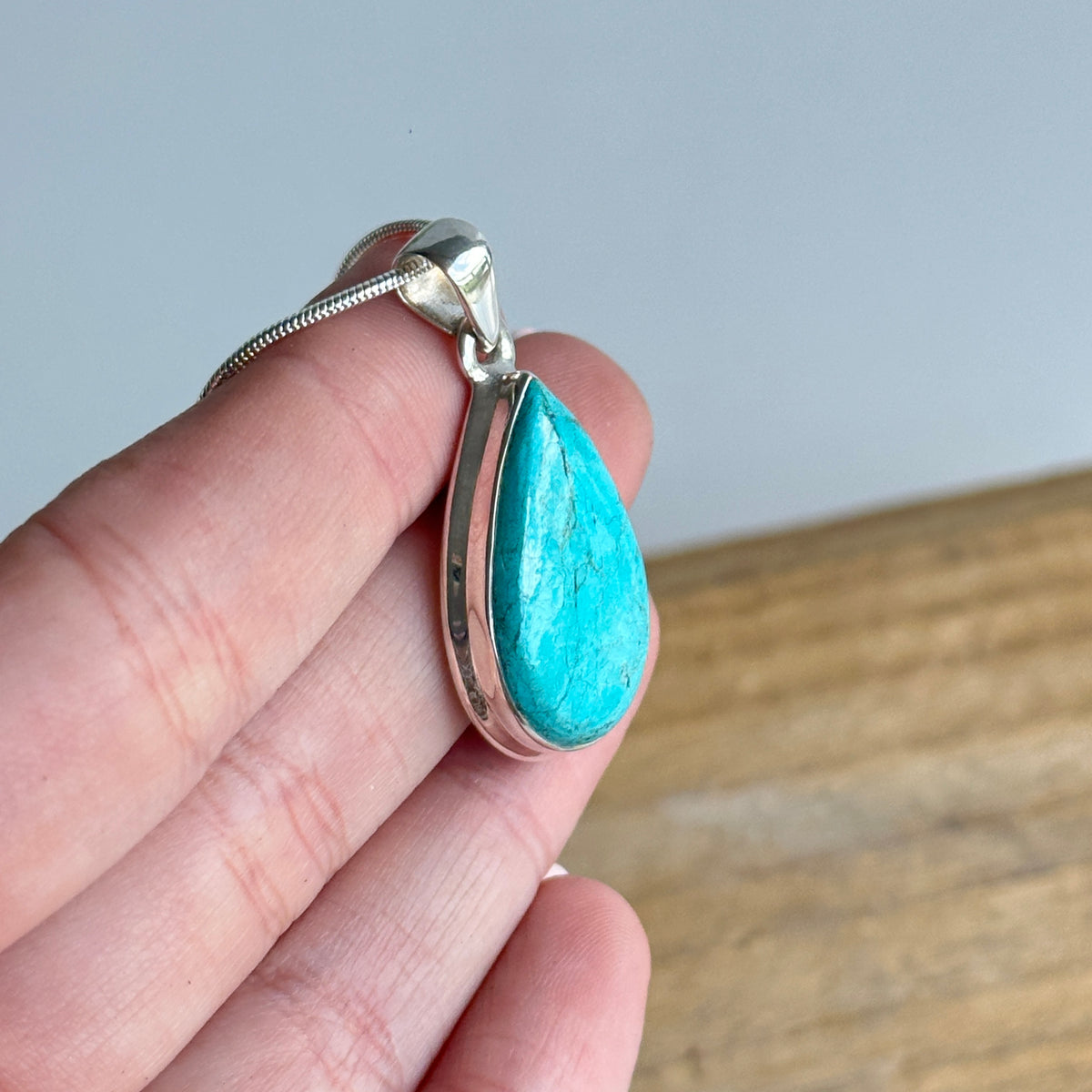 Peru Opaline Teardrop Pendant