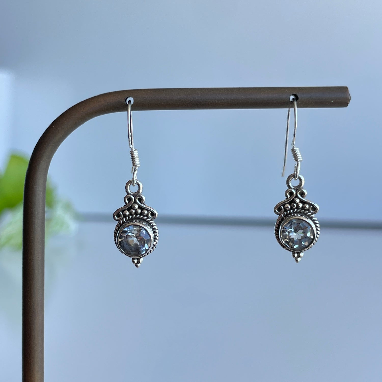 Clear Quartz Oval Earrings