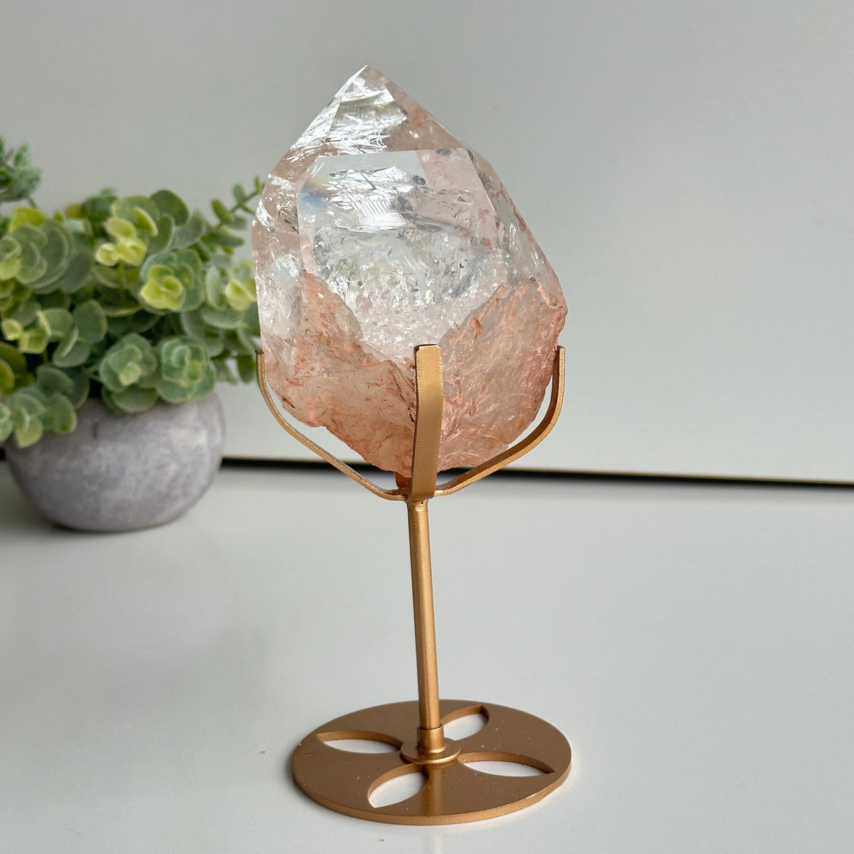 Pink Himalayan Quartz Point In Stand 11.7cm