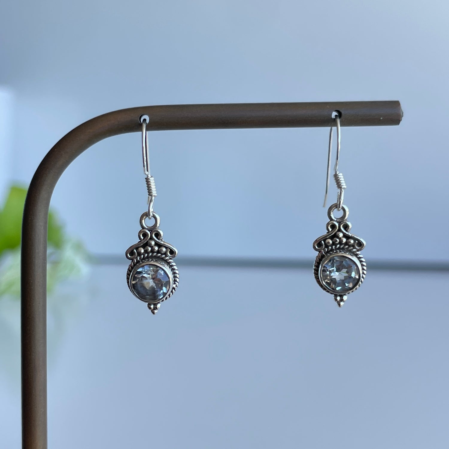 Clear Quartz Oval Earrings