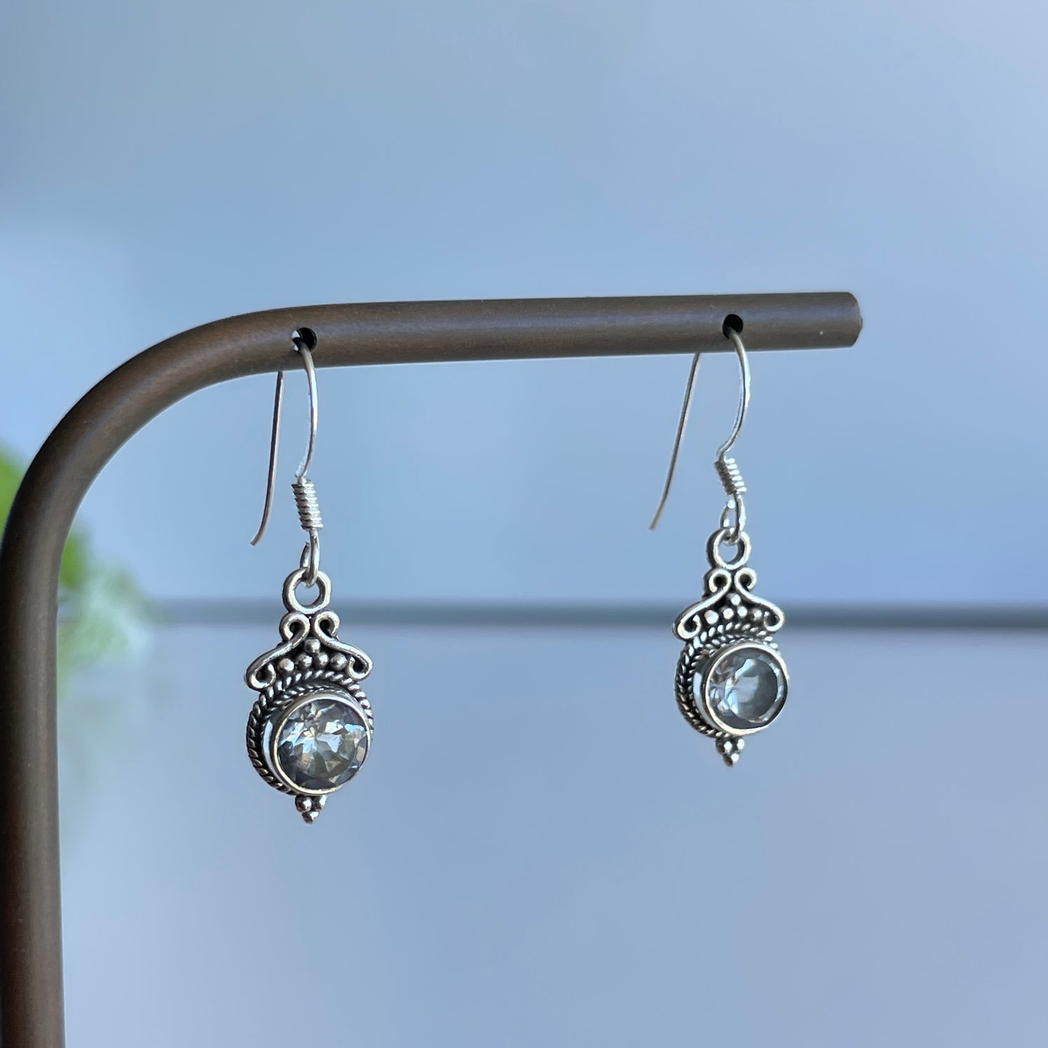 Clear Quartz Oval Earrings