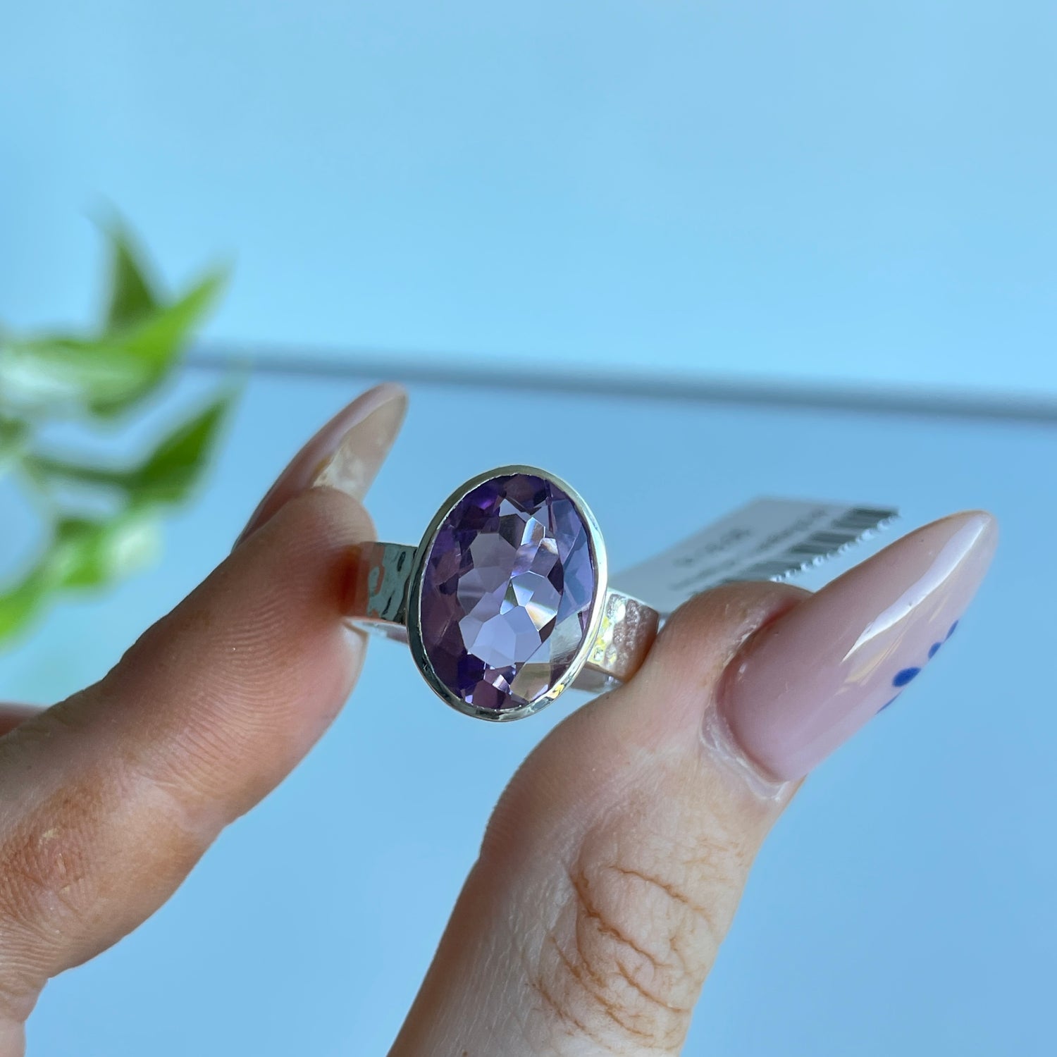 Amethyst Oval Ring Sz9