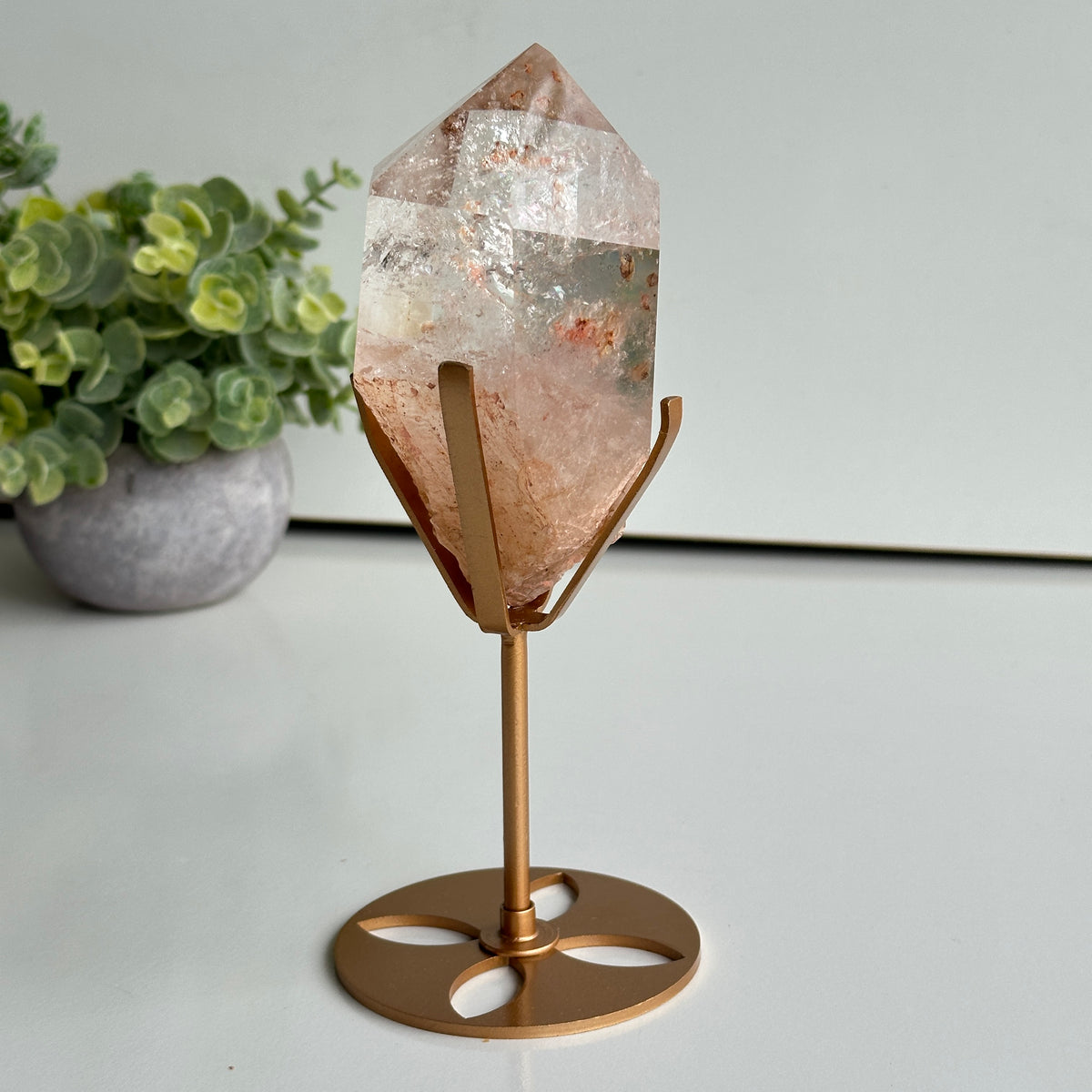 Pink Himalayan Quartz Point In Stand 11.5cm