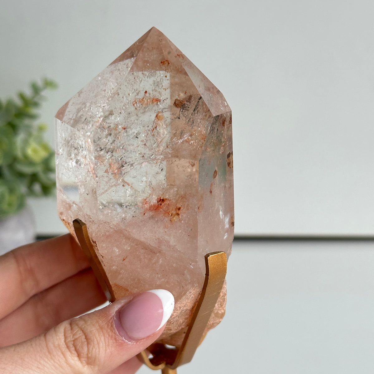 Pink Himalayan Quartz Point In Stand 11.5cm