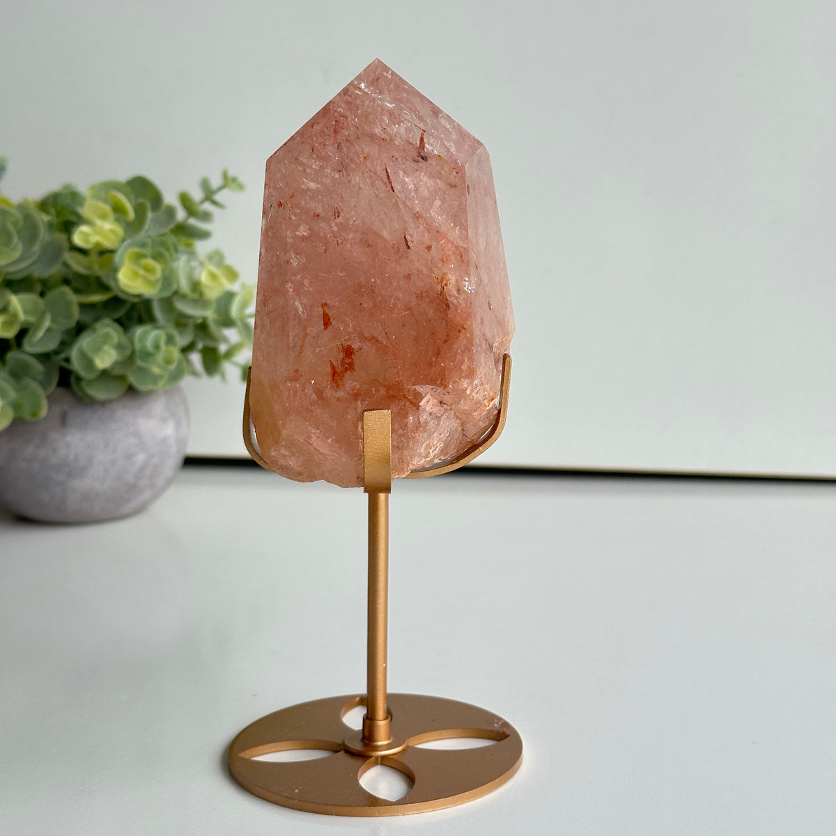 Pink Himalayan Quartz Point In Stand 10.5cm