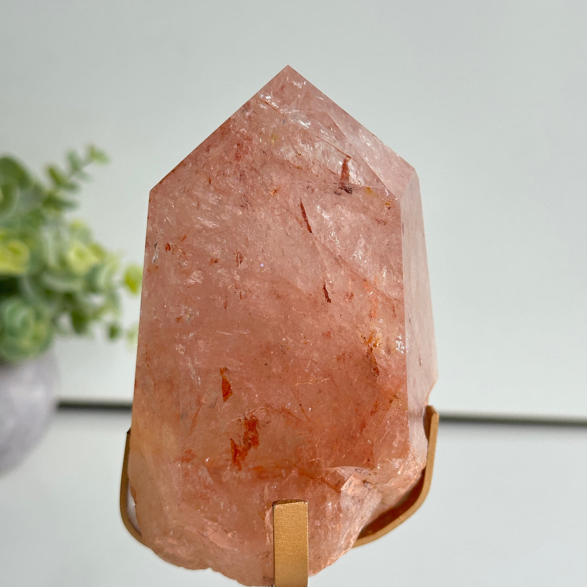 Pink Himalayan Quartz Point In Stand 10.5cm