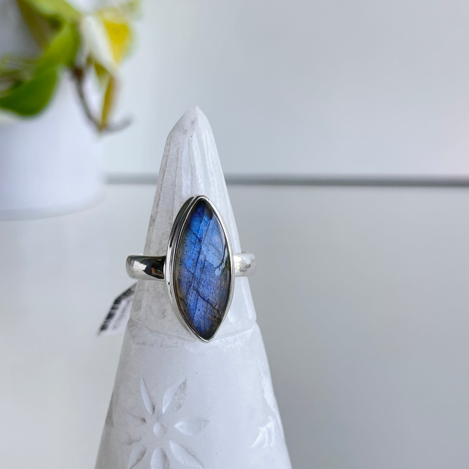 Labradorite Marquise Ring Sz8
