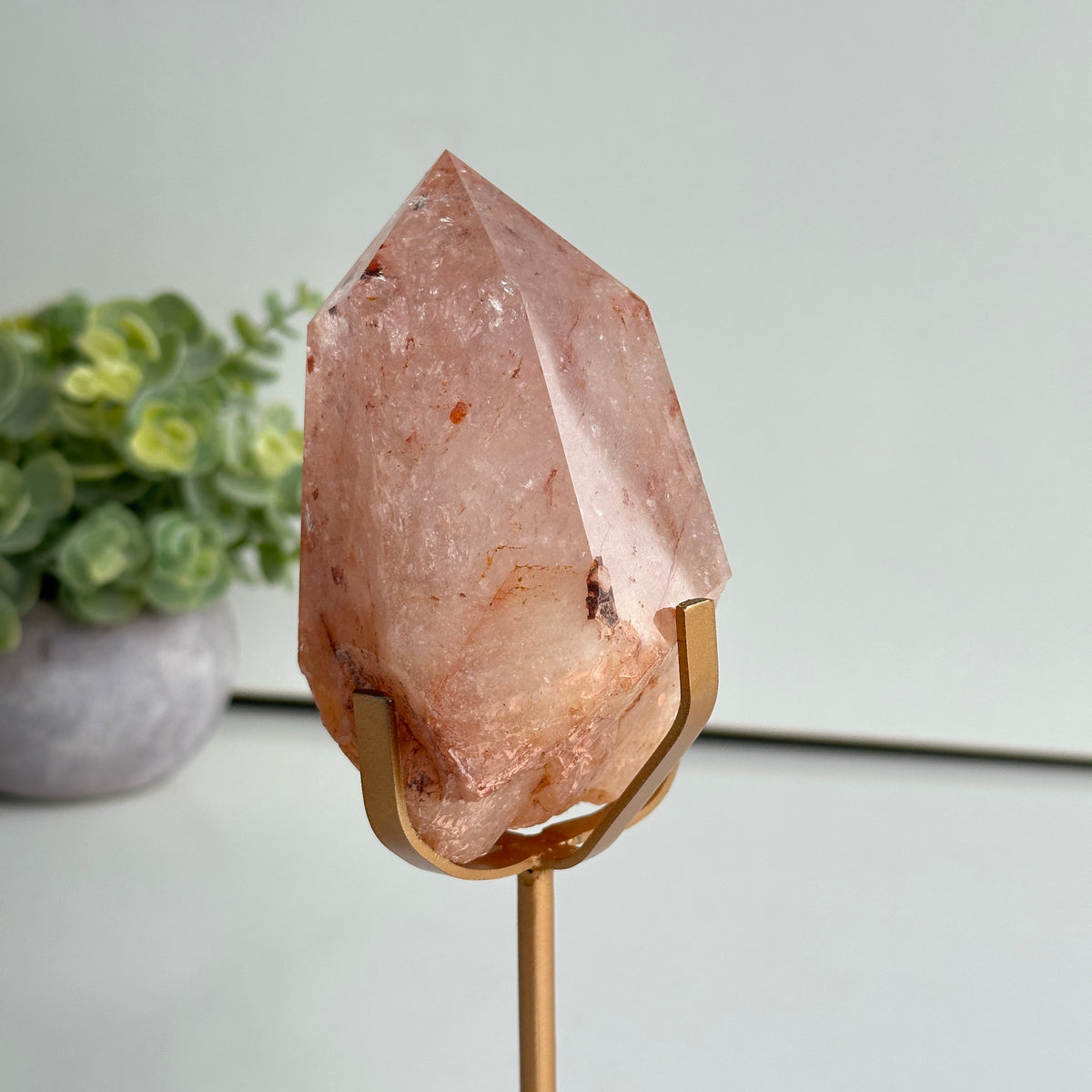 Pink Himalayan Quartz Point In Stand 10.5cm