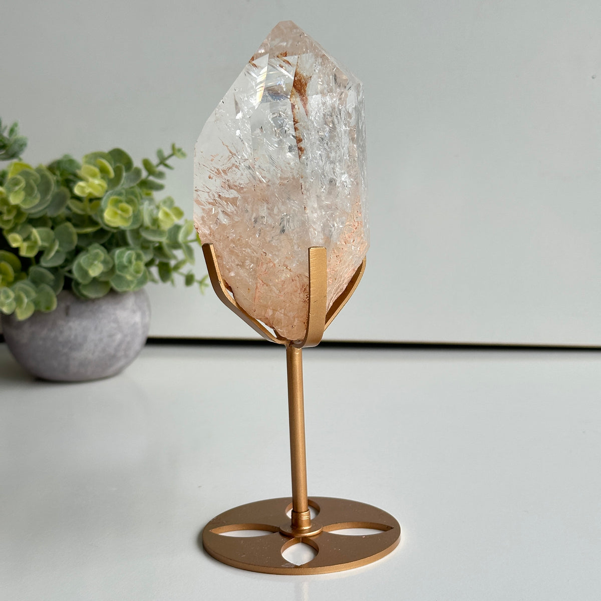 Pink Himalayan Quartz Point In Stand 12.1cm