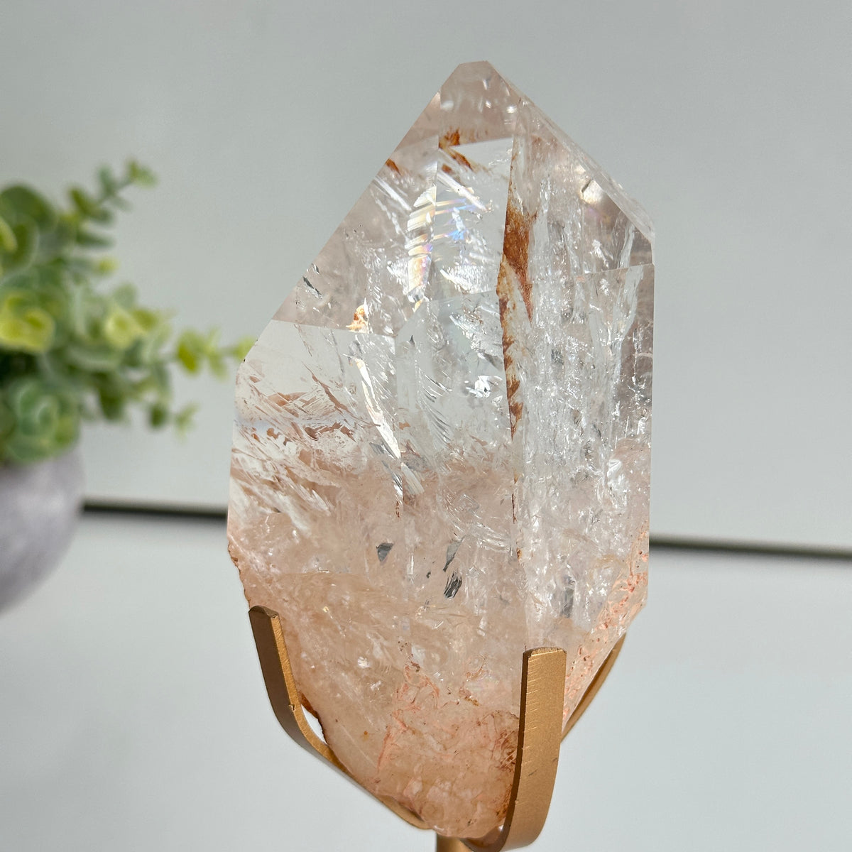 Pink Himalayan Quartz Point In Stand 12.1cm