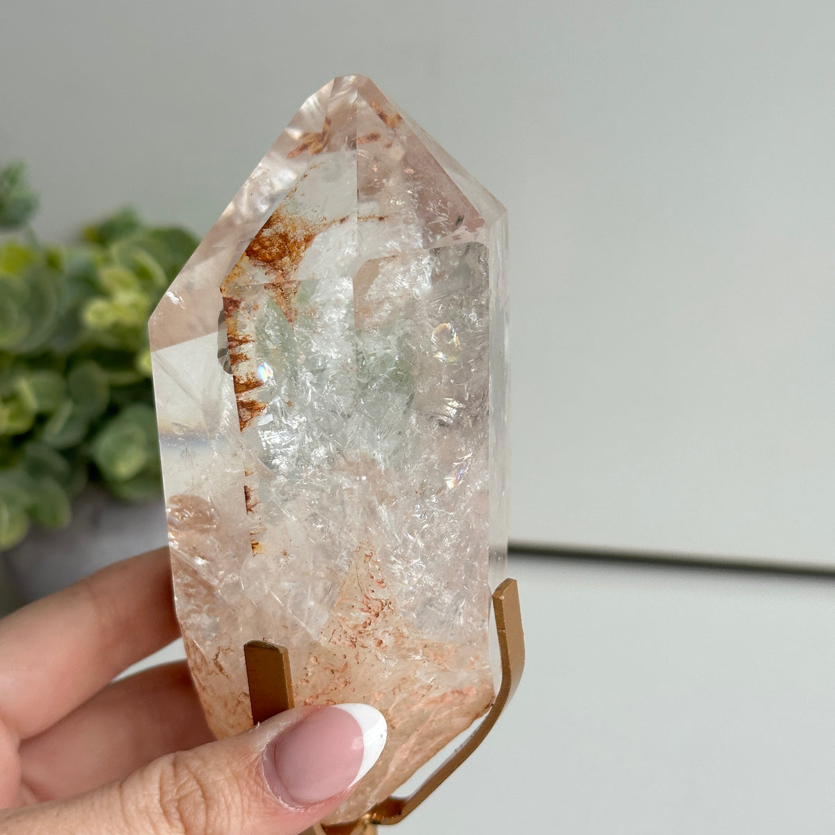 Pink Himalayan Quartz Point In Stand 12.1cm