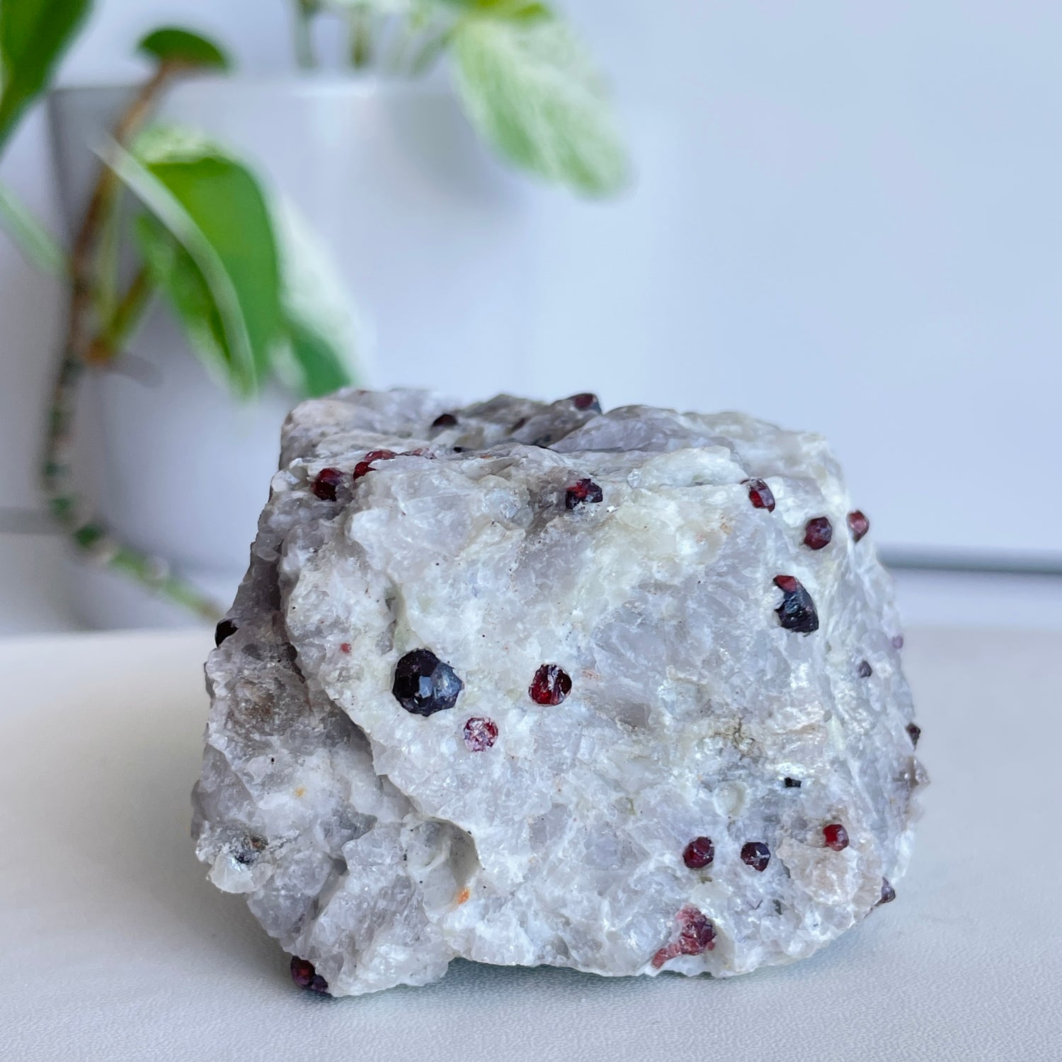 Garnet In Quartz Matrix Pce 238g