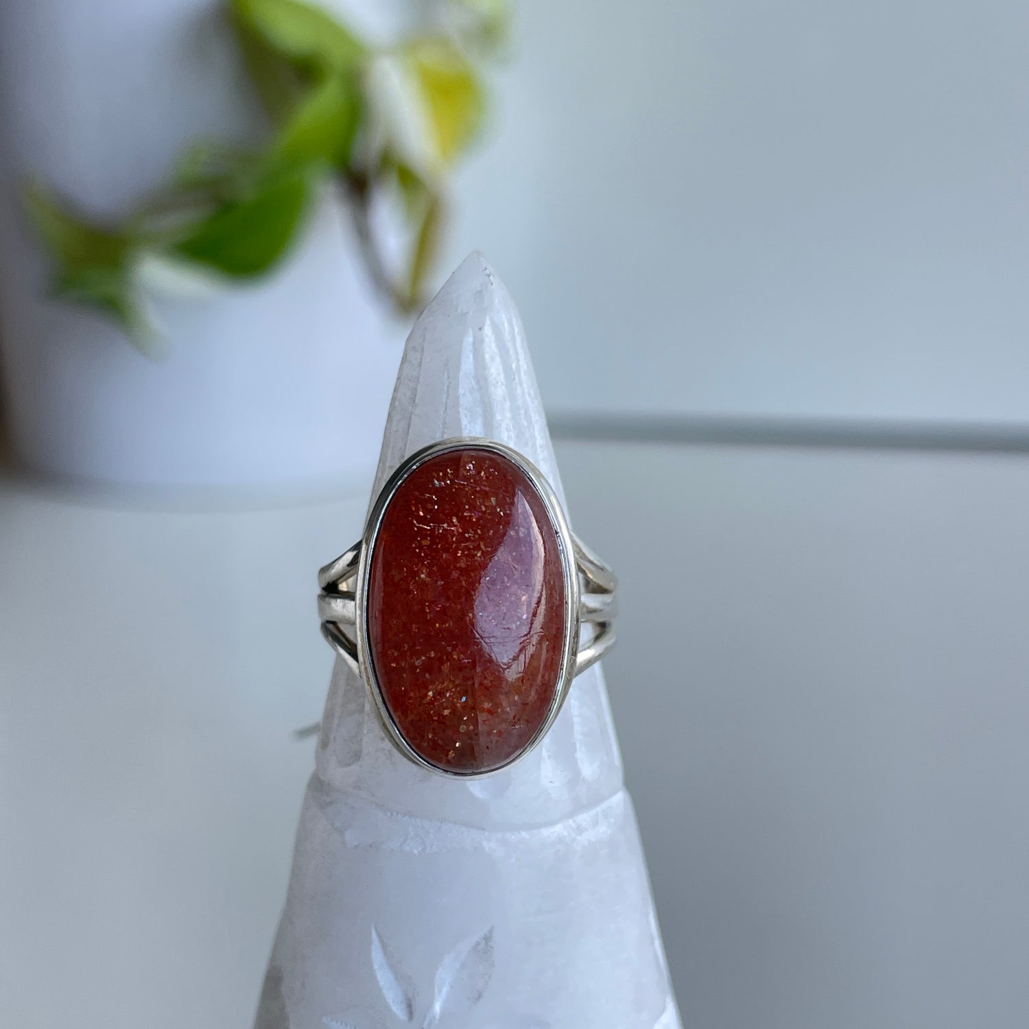 Sunstone Oval Ring Sz7