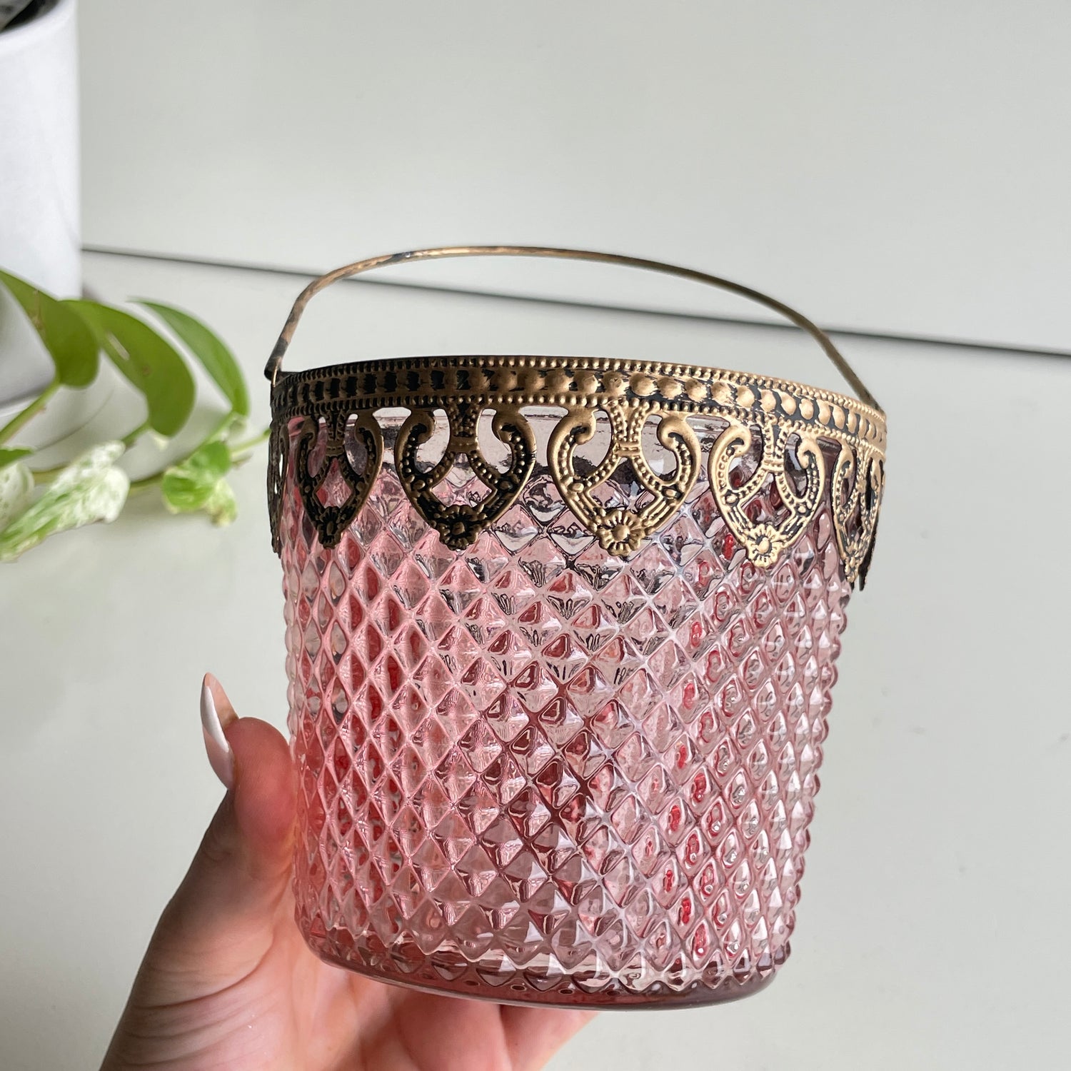 Pink Tealight Holder CH011