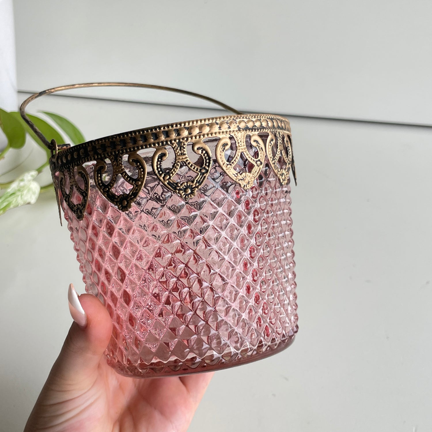 Pink Tealight Holder CH011