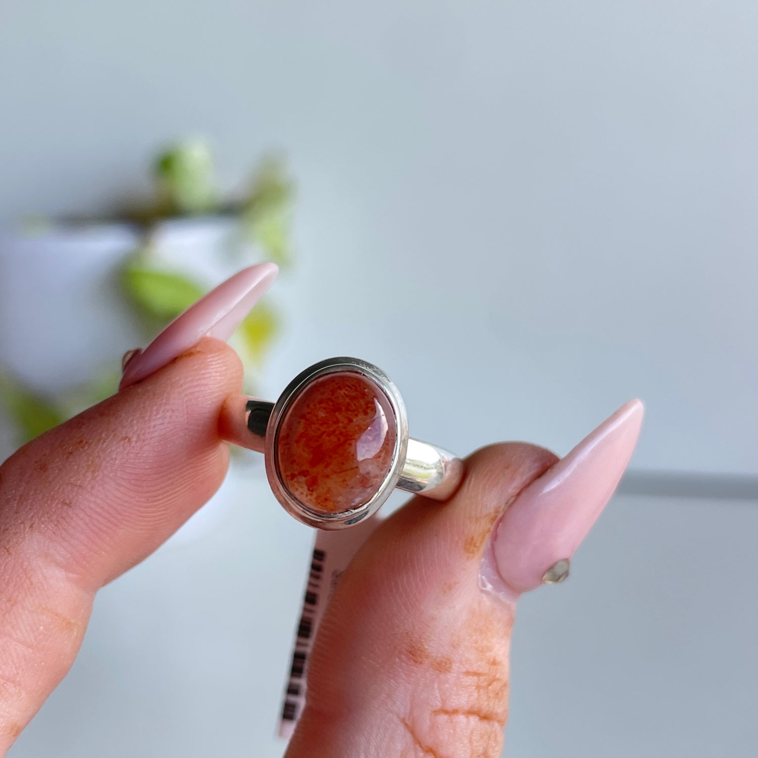 Sunstone Oval Ring Sz8