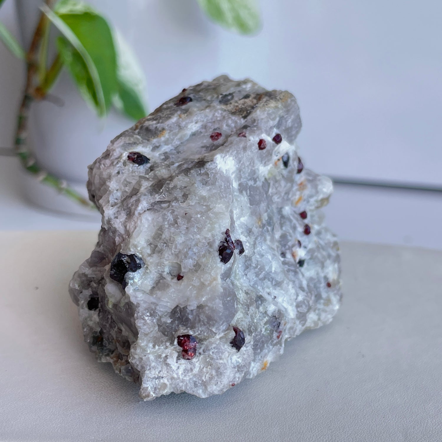 Garnet In Quartz Matrix Pce 348g