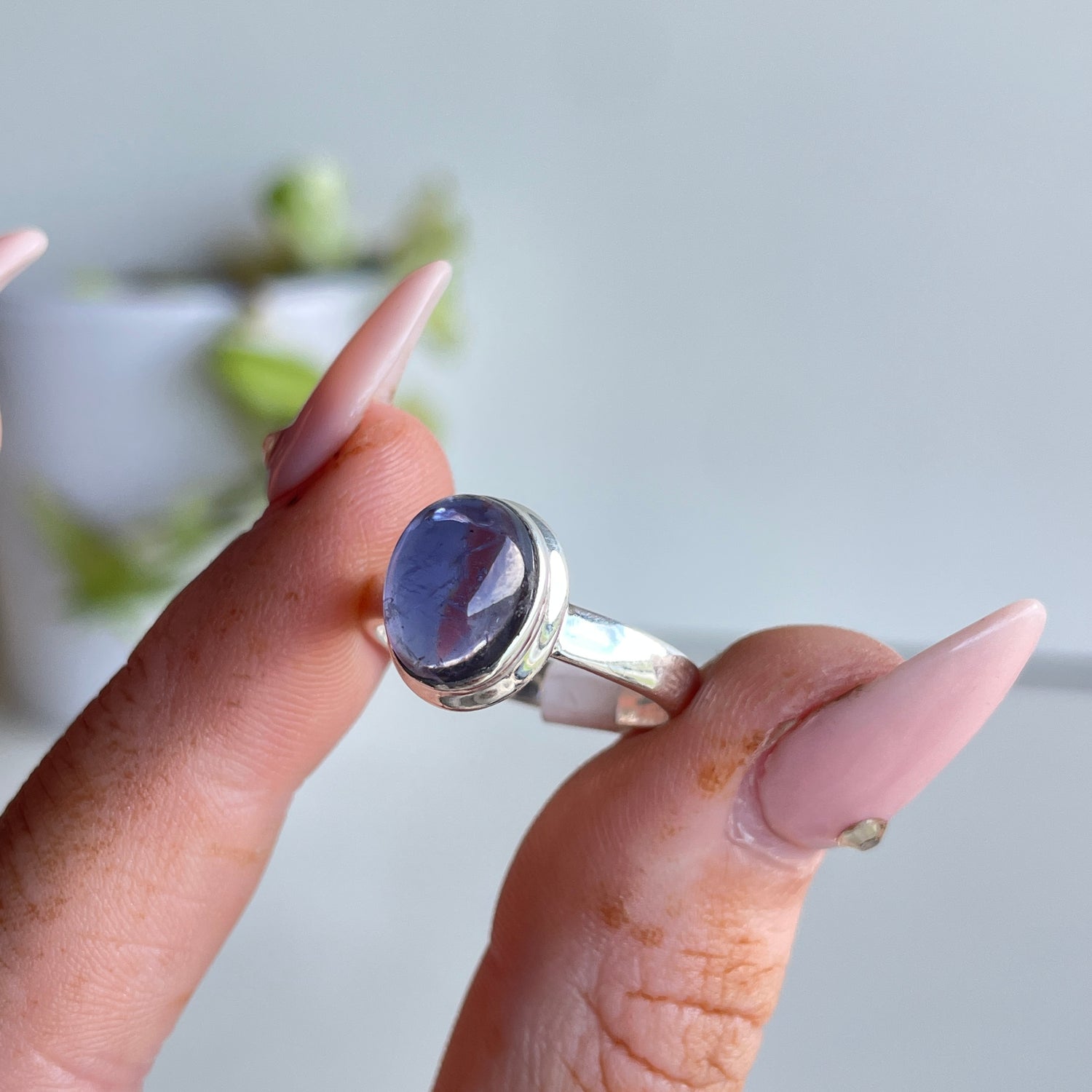 Iolite Round Ring Sz7