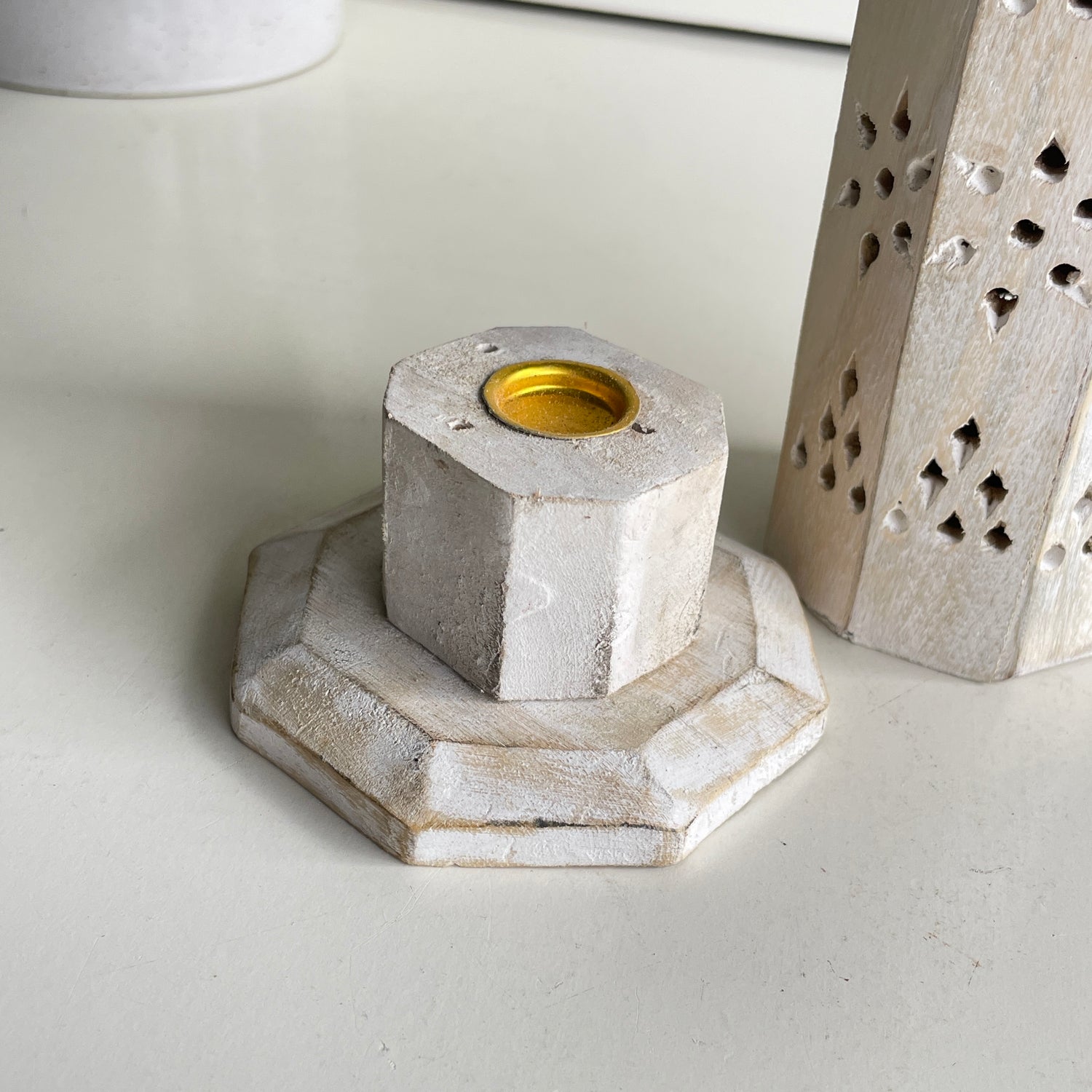 White Wooden Incense Holder IHT335