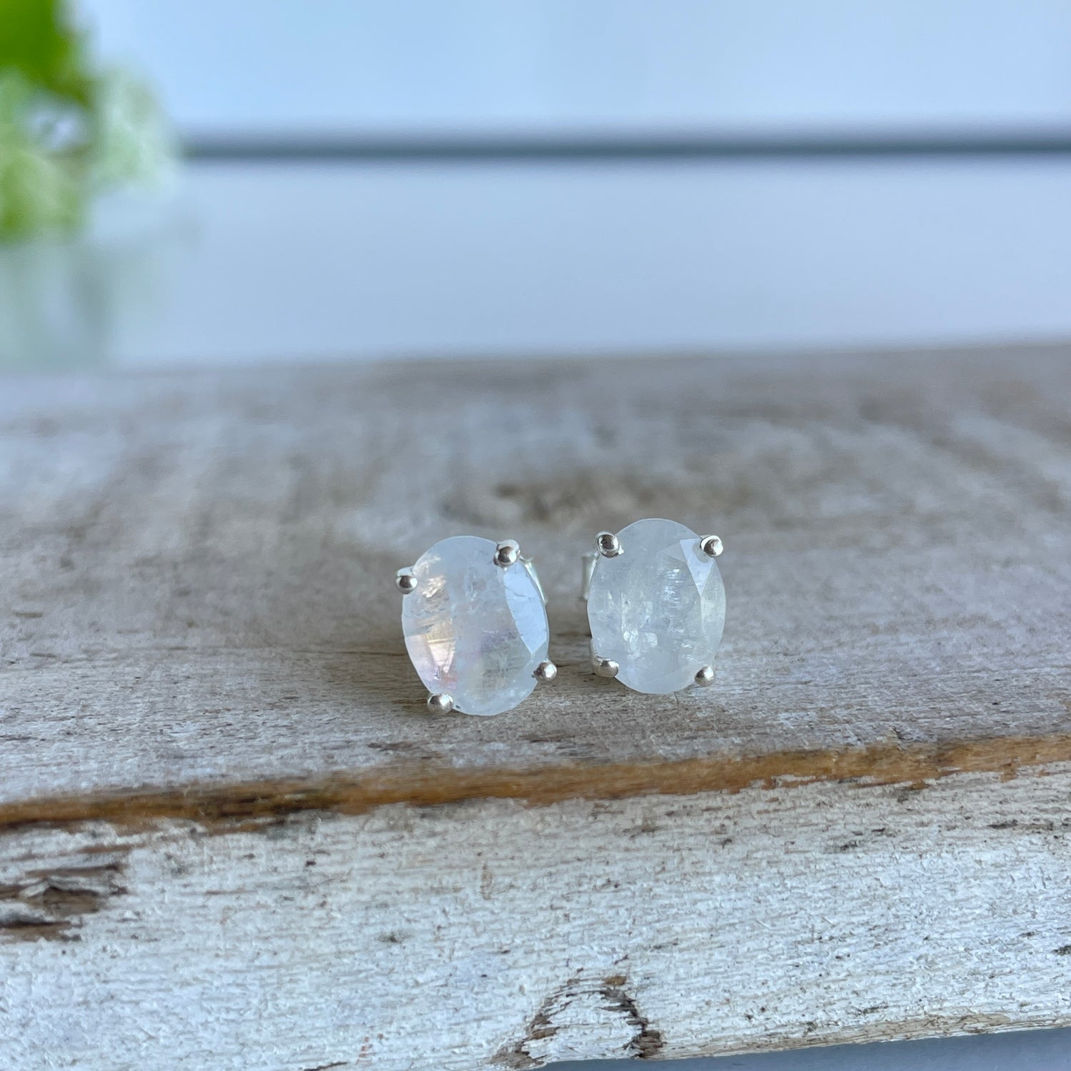 Moonstone Oval Studs