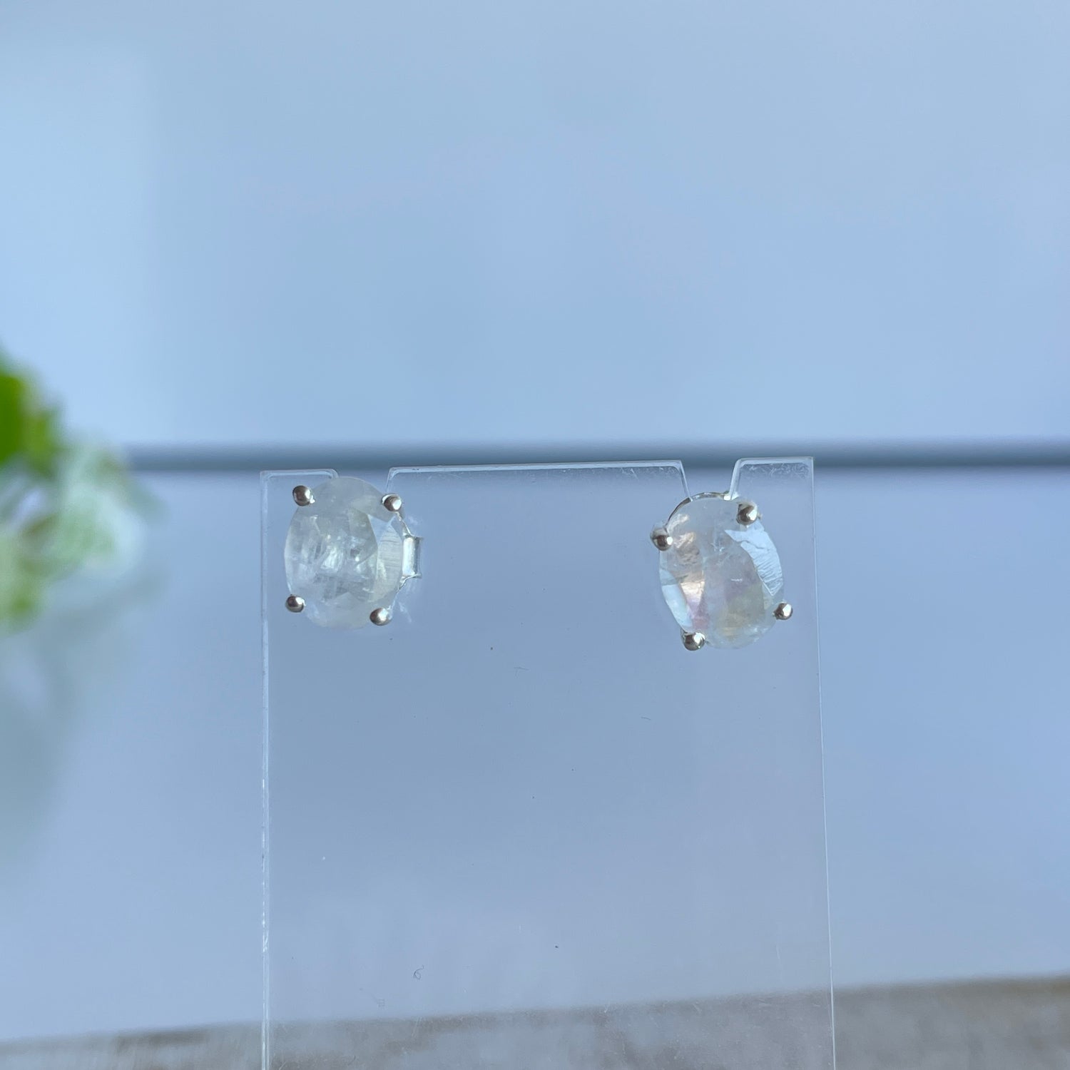 Moonstone Oval Studs
