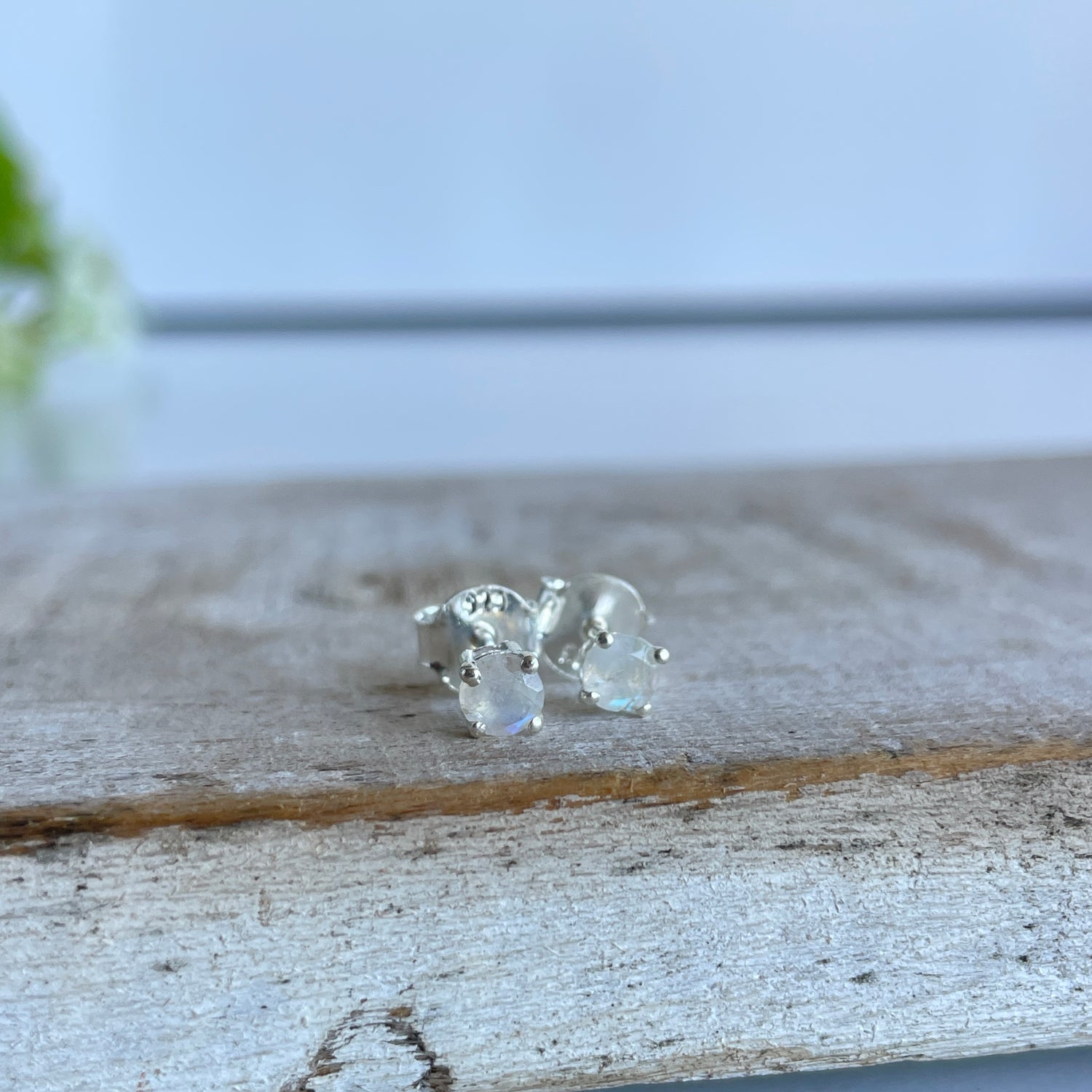 Moonstone Round Studs