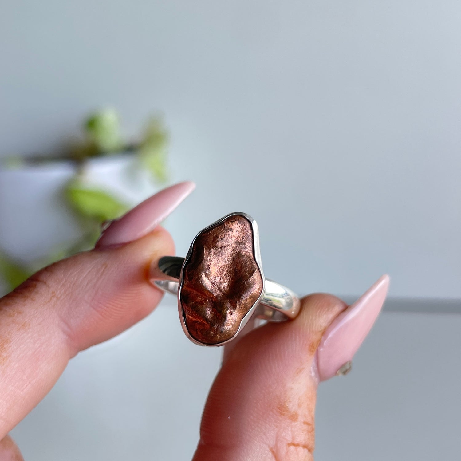 Copper Nugget Ring Sz9.5