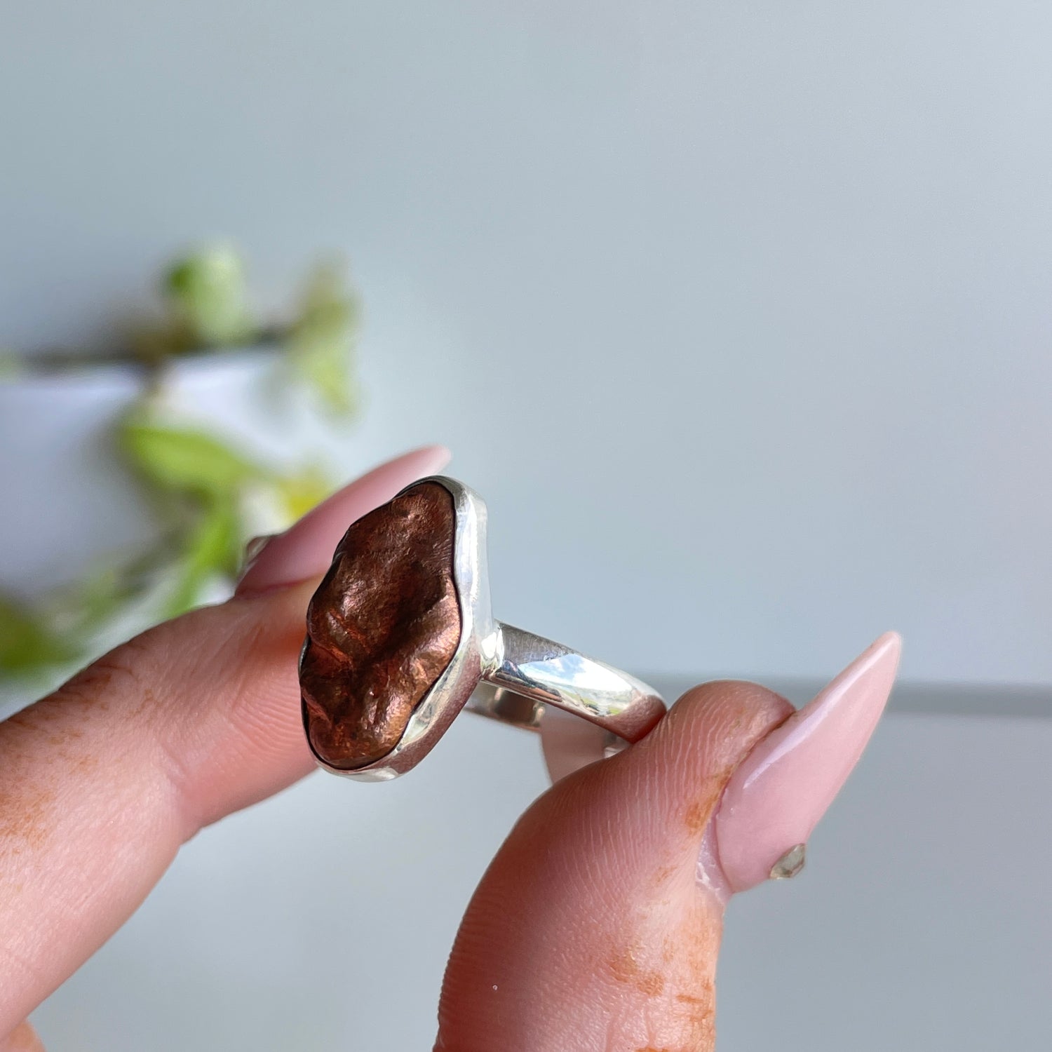 Copper Nugget Ring Sz9.5