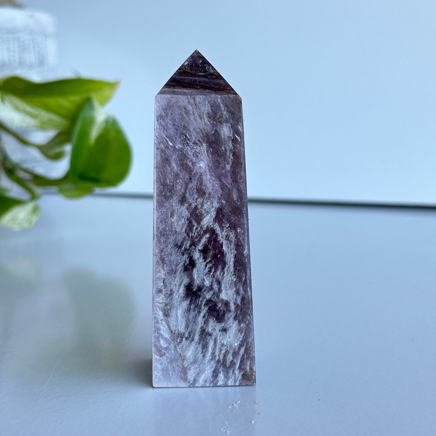 Lepidolite Mica Obelisk 9.9cm