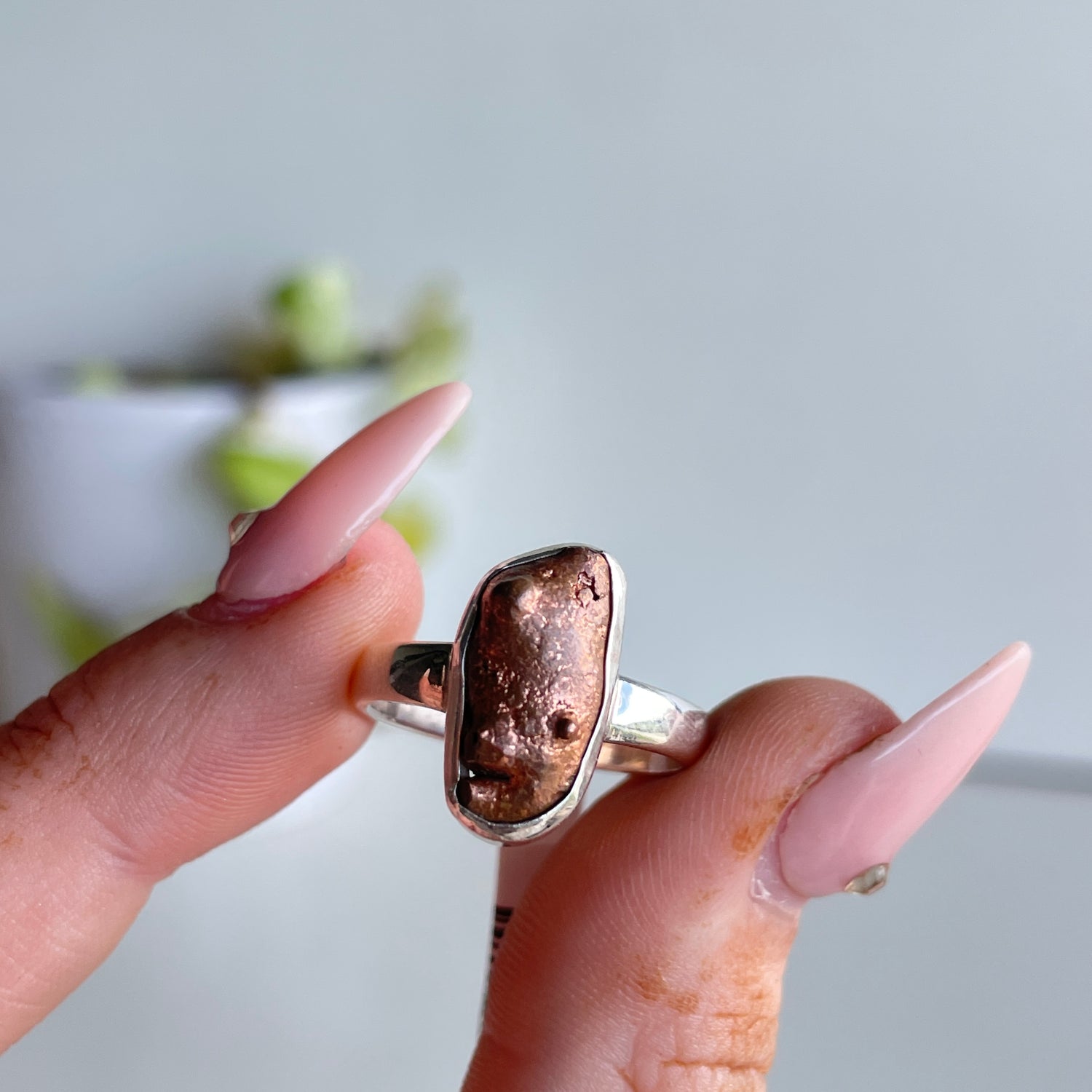 Copper Nugget Ring Sz7.5